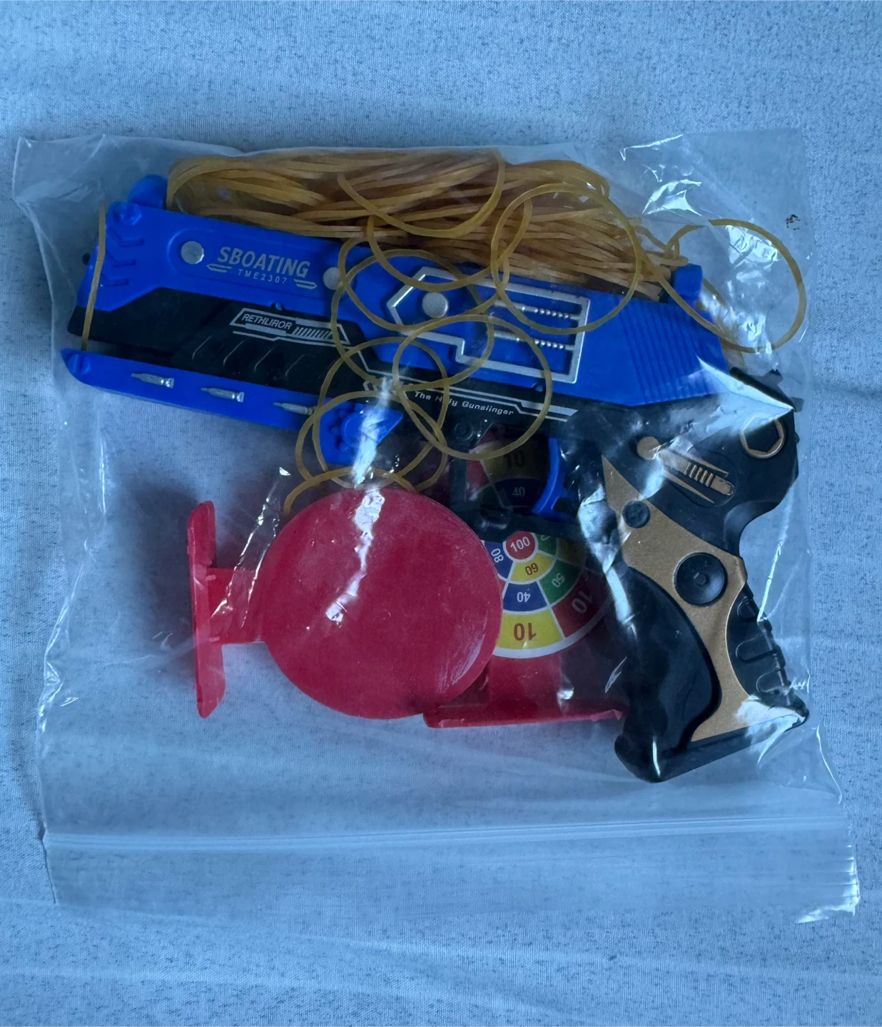 Rubber Band Gun Set - 2 Guns + Target + Bands | Brand New