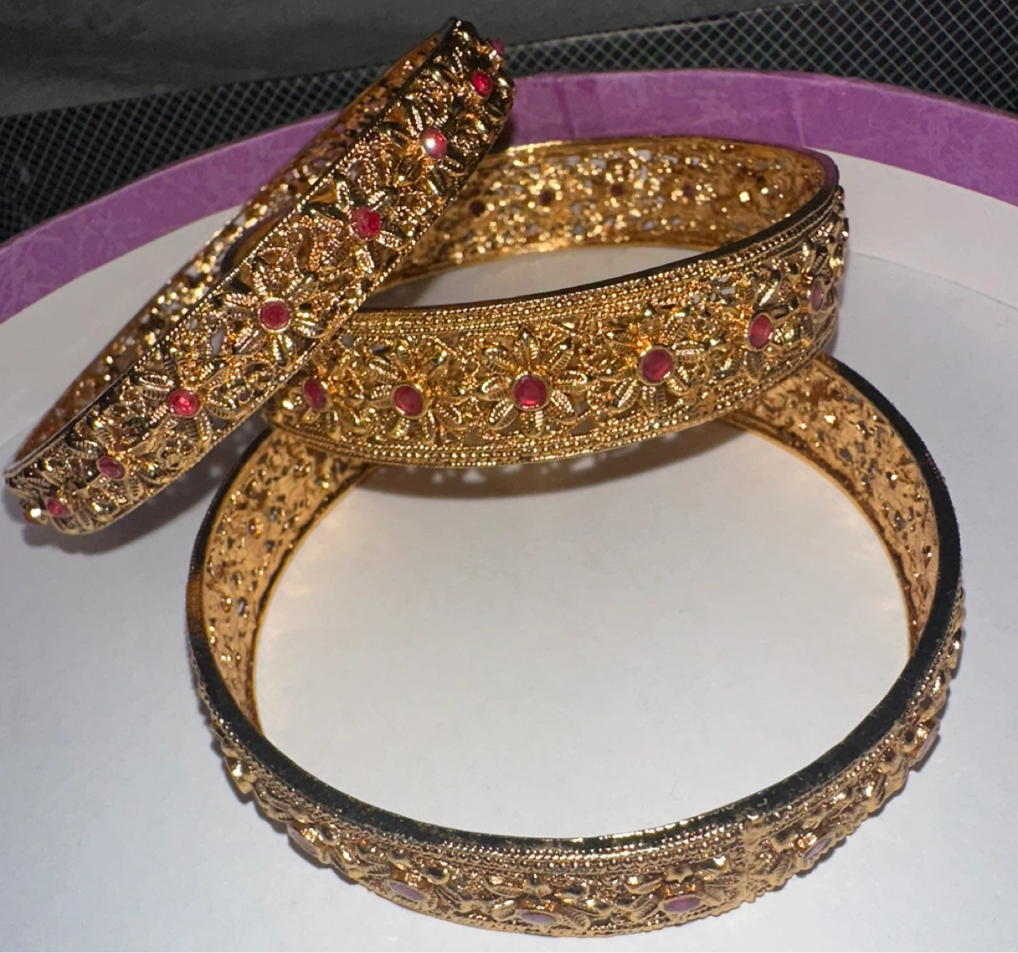 Gold Plated Indian Bangles (set of 6) - photo 3