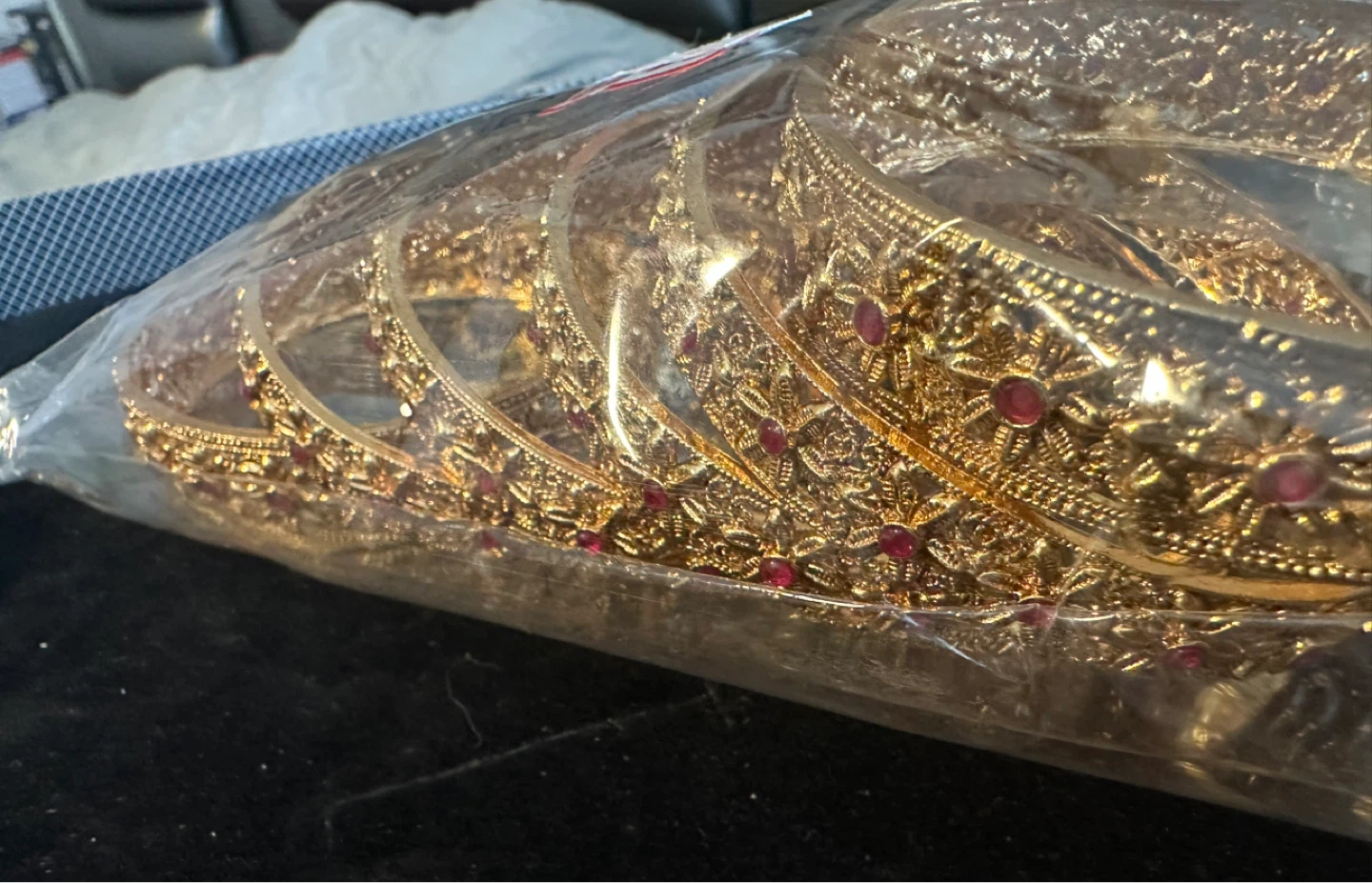 Gold Plated Indian Bangles (set of 6) - photo 4