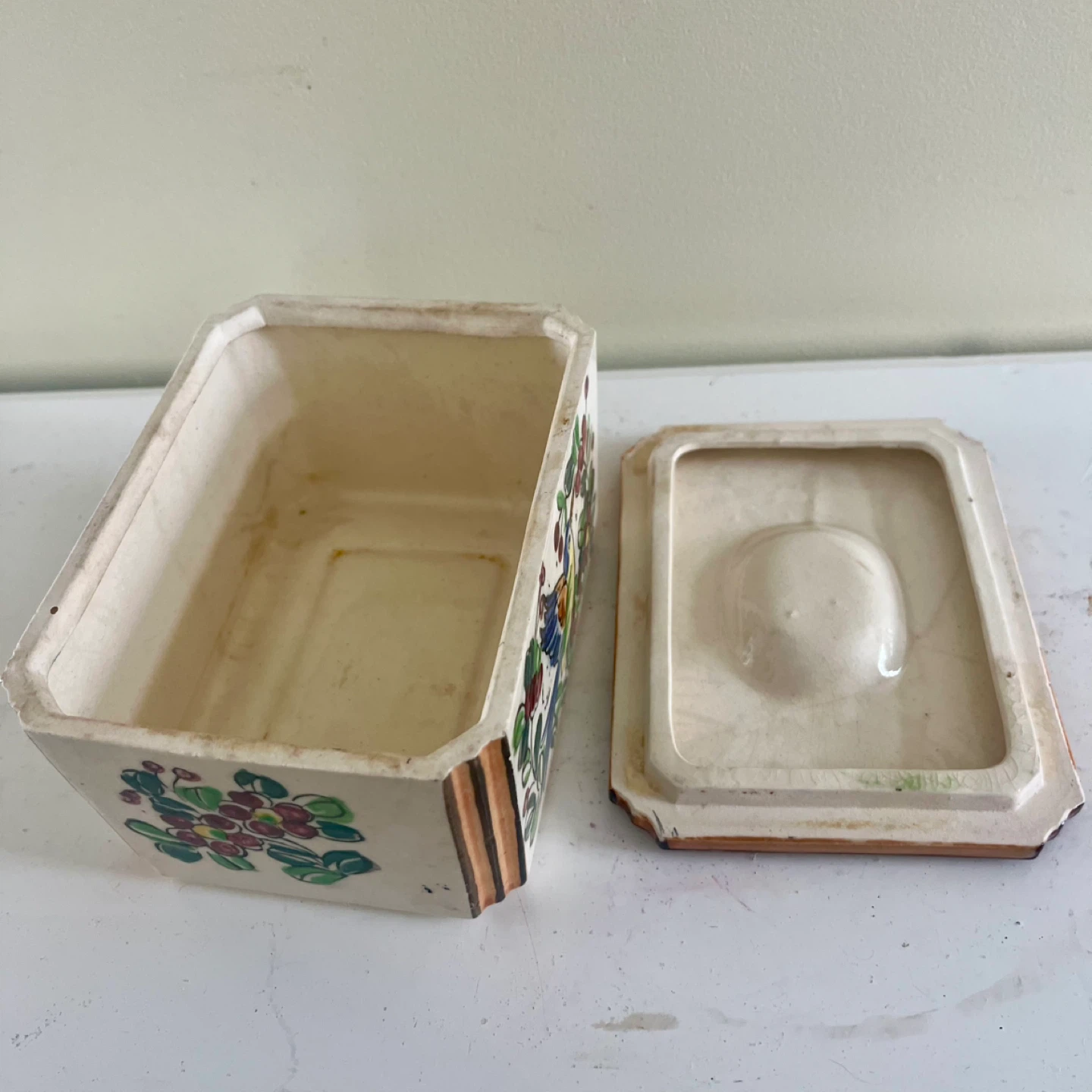 Made in Japan Hand Painted Ceramic Trinket Box - photo 4