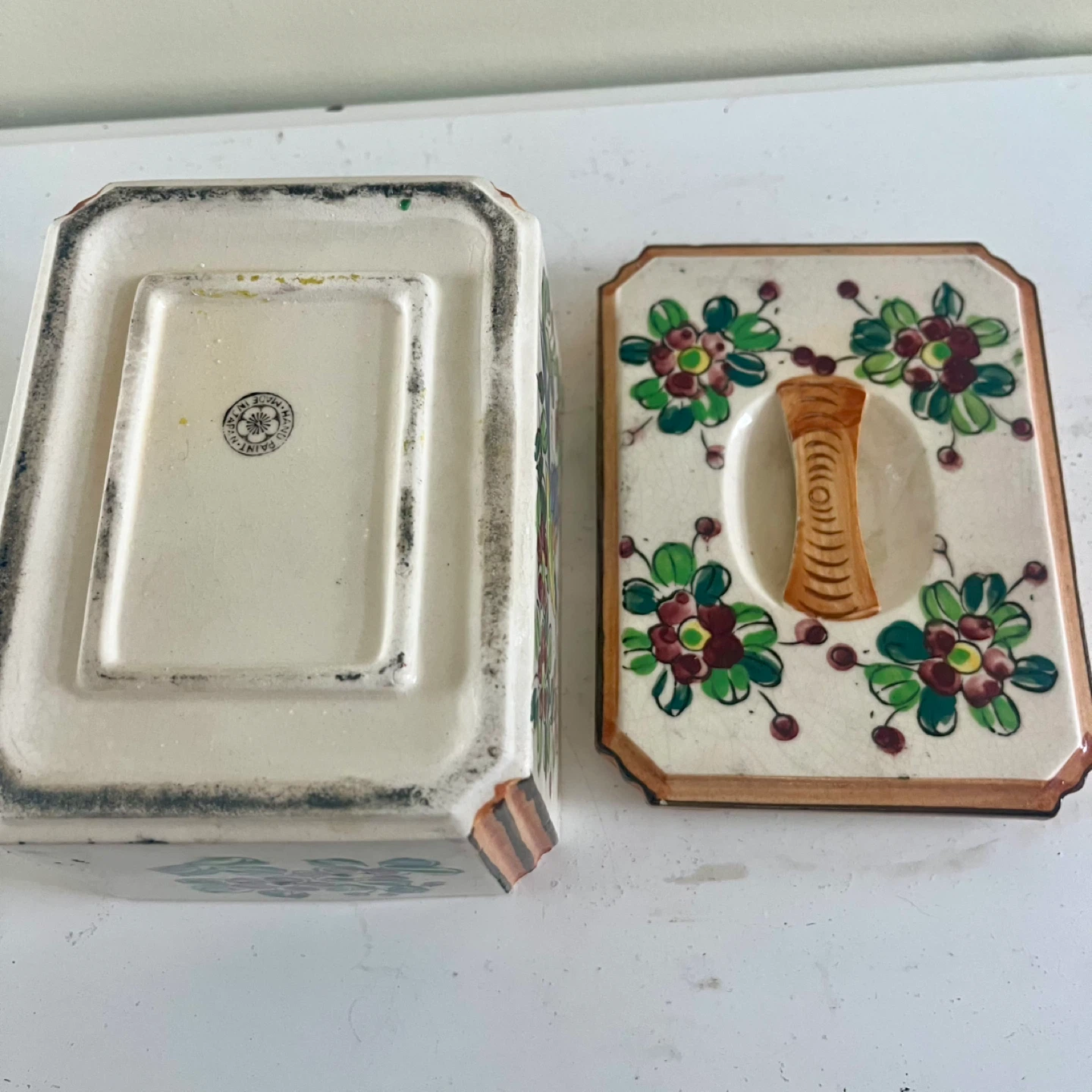 Made in Japan Hand Painted Ceramic Trinket Box - photo 3