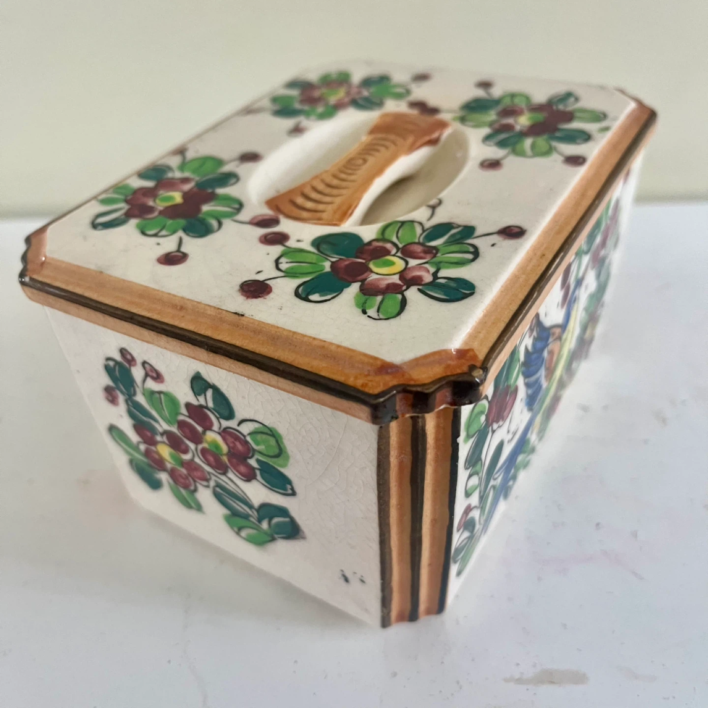 Made in Japan Hand Painted Ceramic Trinket Box - photo 2