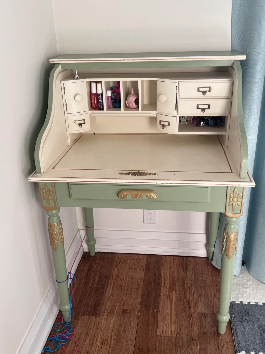 Vintage writing desk - Mint Green