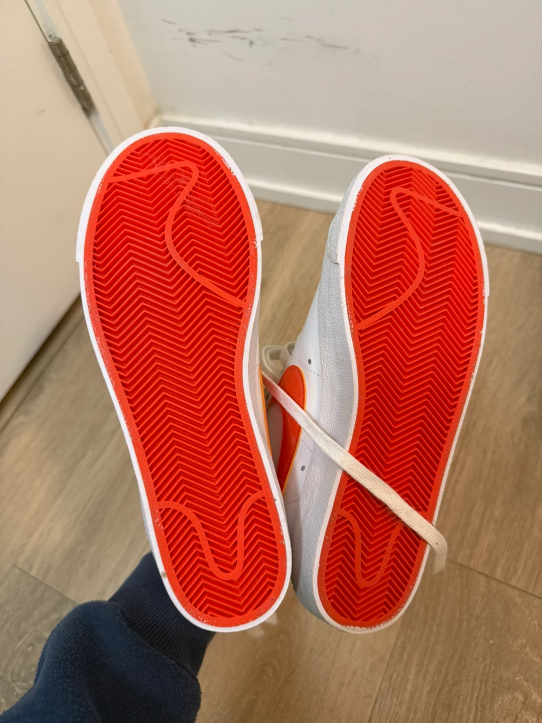 New - Nike Blazer Mid '77 Vintage White Orange Sneakers - photo 3