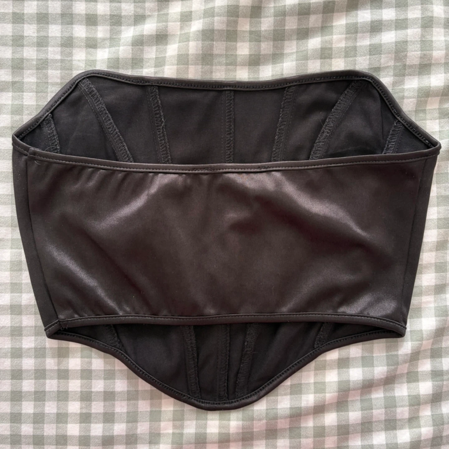 Black Strapless Corset Top (Size S) - photo 2