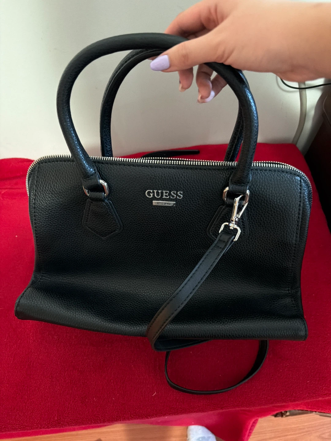 Black Guess Satchel Handbag
