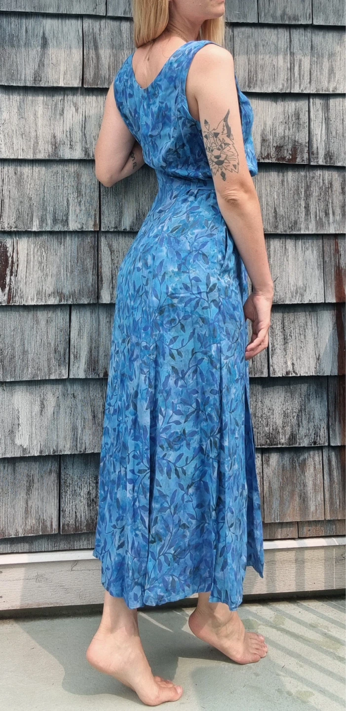 Long blue dress - photo 3
