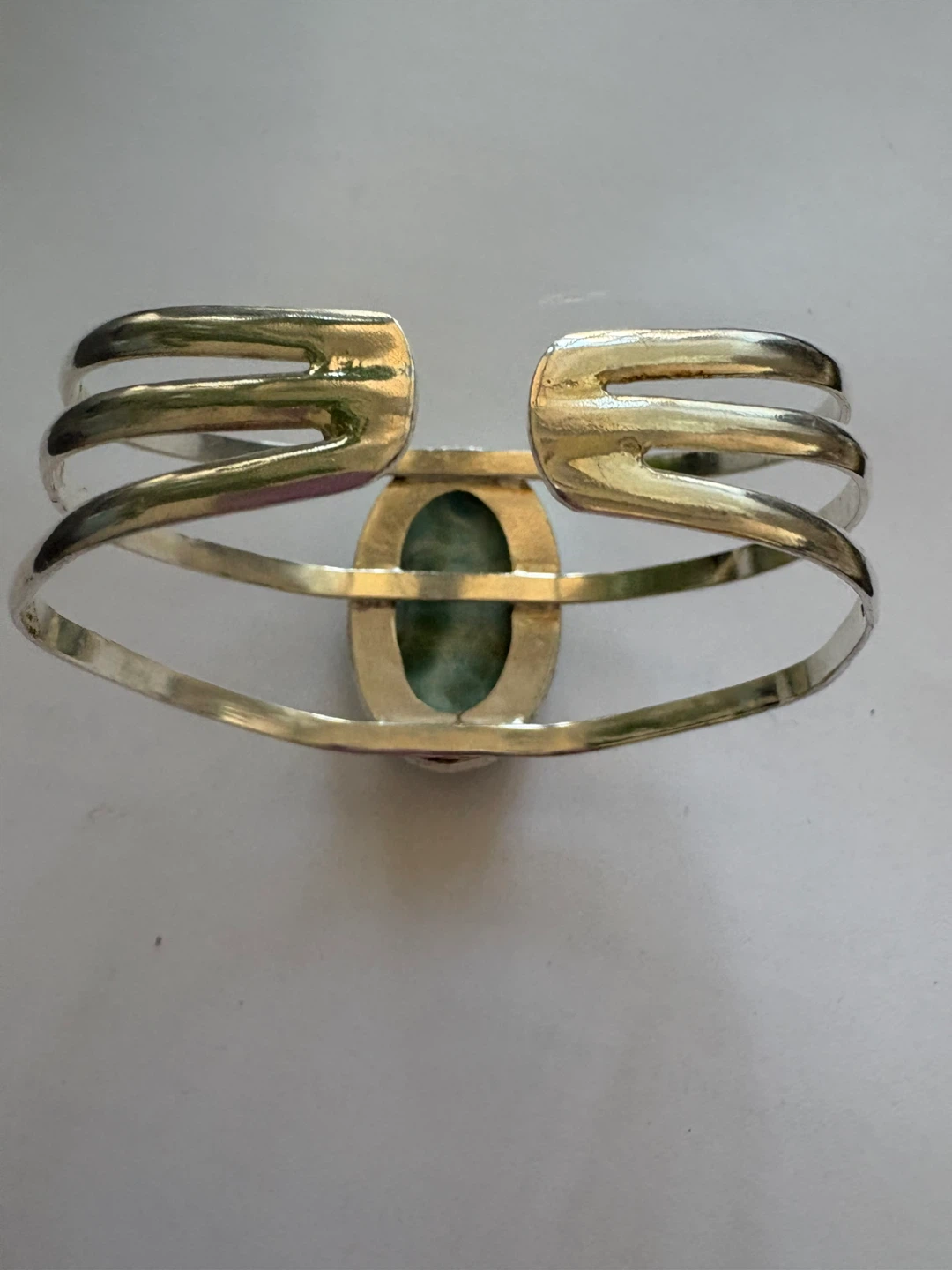 Sterling Silver Larimar Cuff Bracelet - photo 2