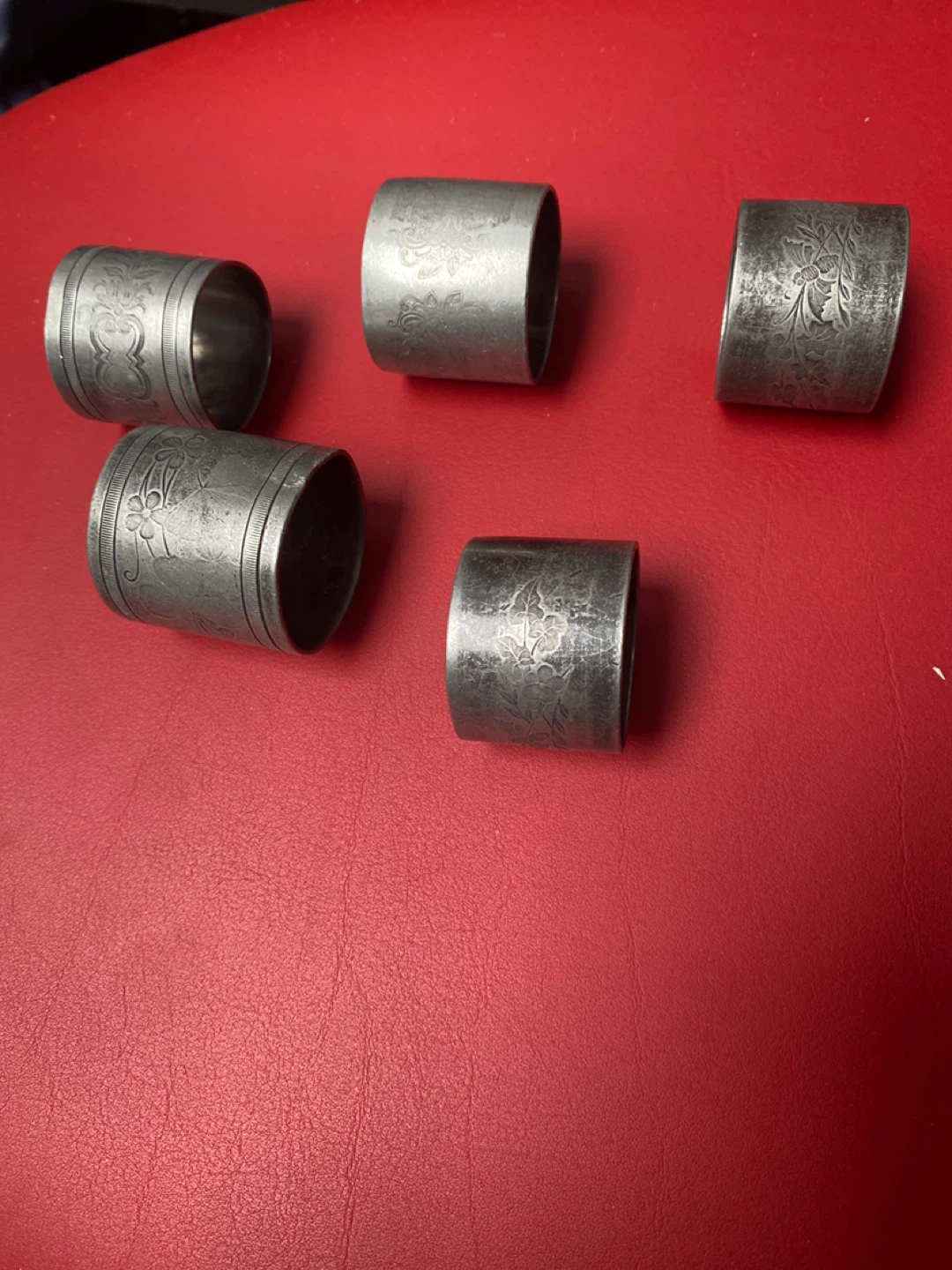 Set of 5 Vintage Decorative Napkin Rings - photo 2