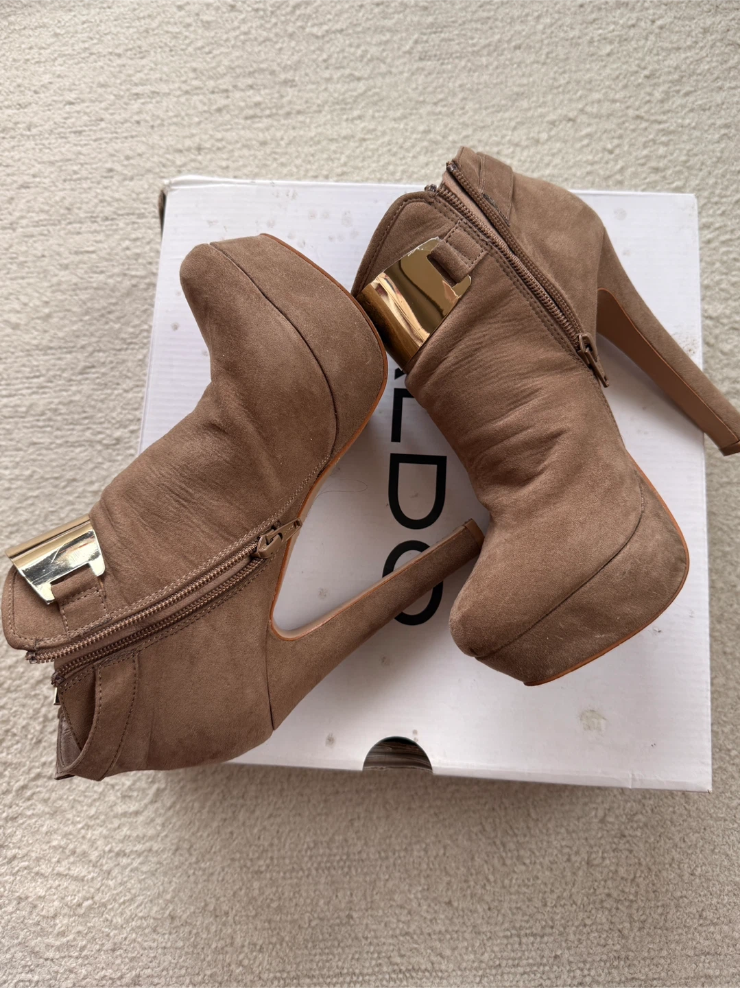 ALDO KREPELA Ankle Boots - Brown Suede