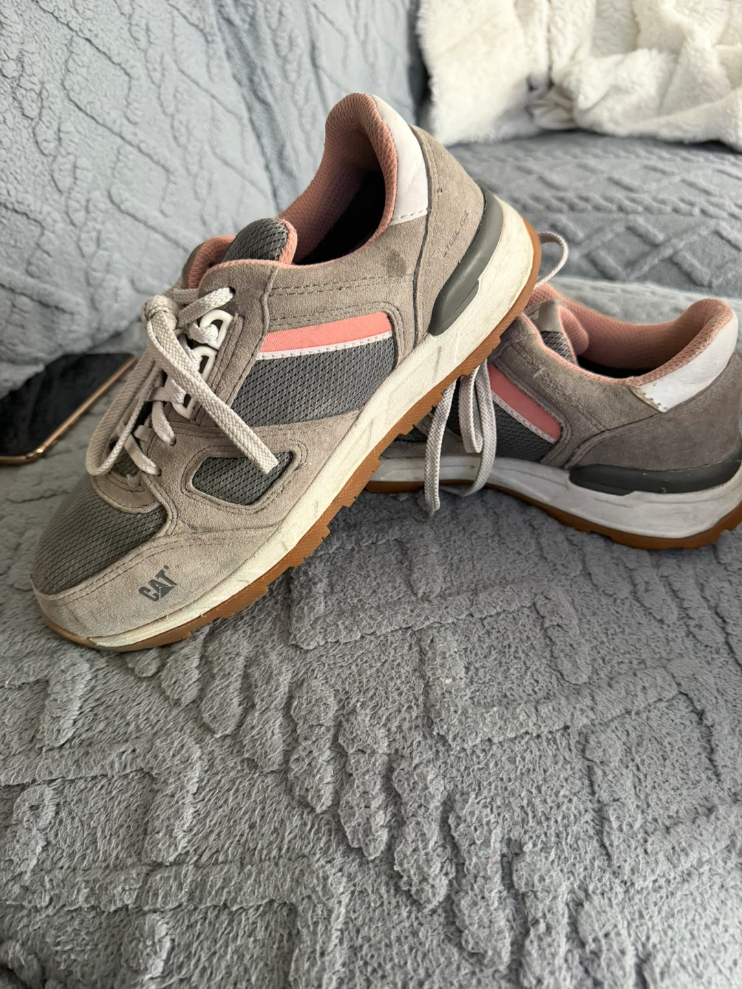 CAT Women's Woodward Steel Toe Safety Shoes Grey/Pink - photo 3