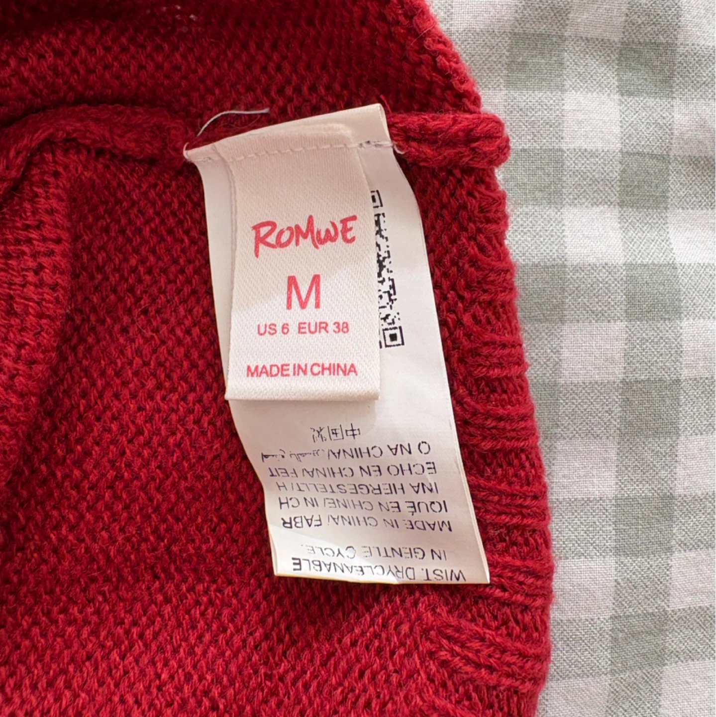 Red Knit Crop Top (Size S) - photo 2