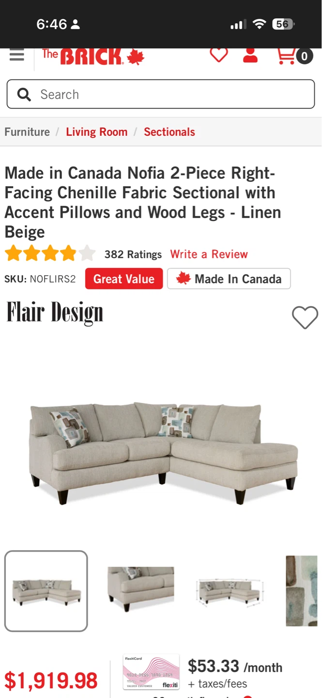 Fabric Sectional sofa - photo 3