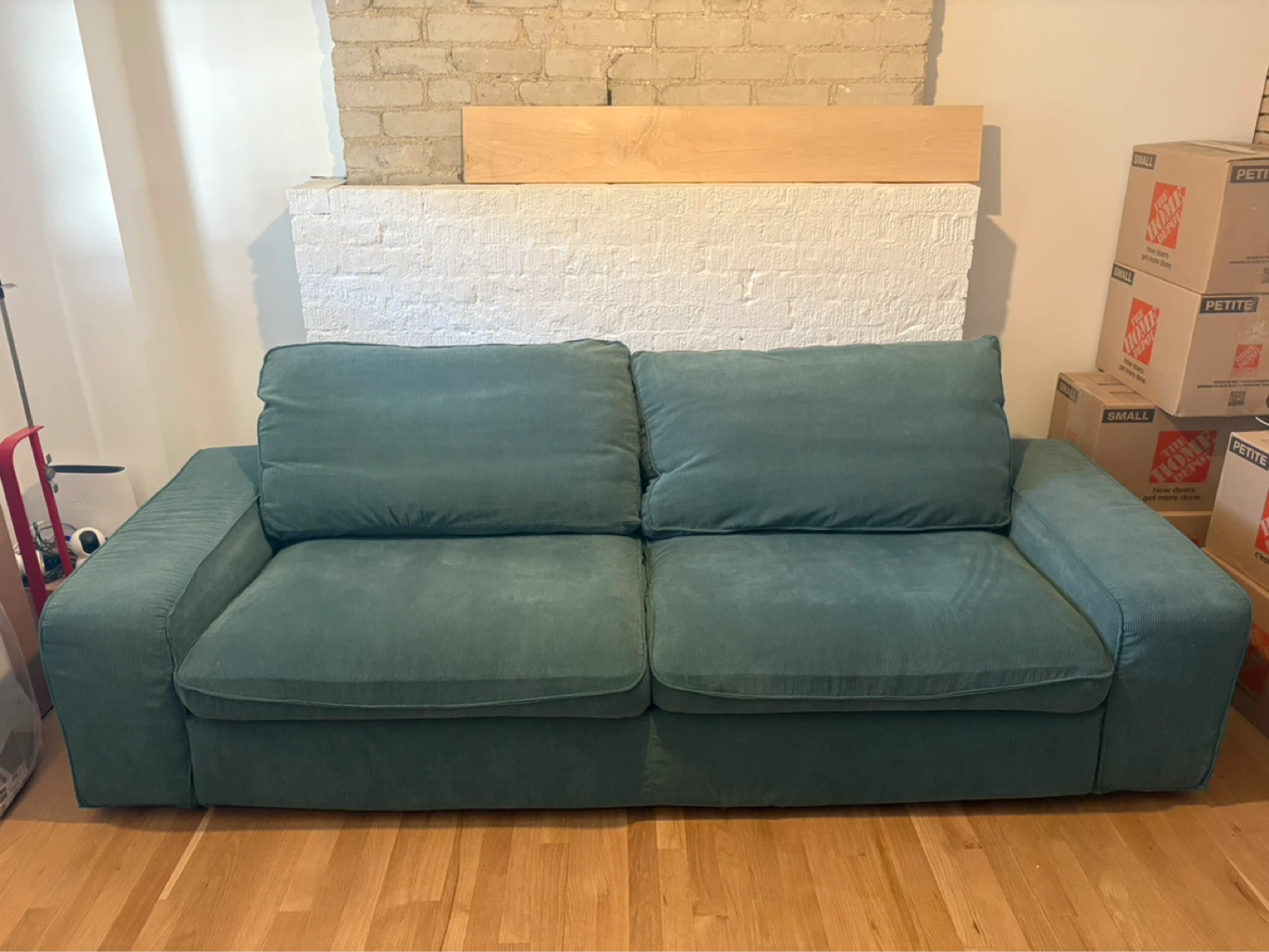 IKEA KIVIK 3-seat Sofa - Grey-Turquoise