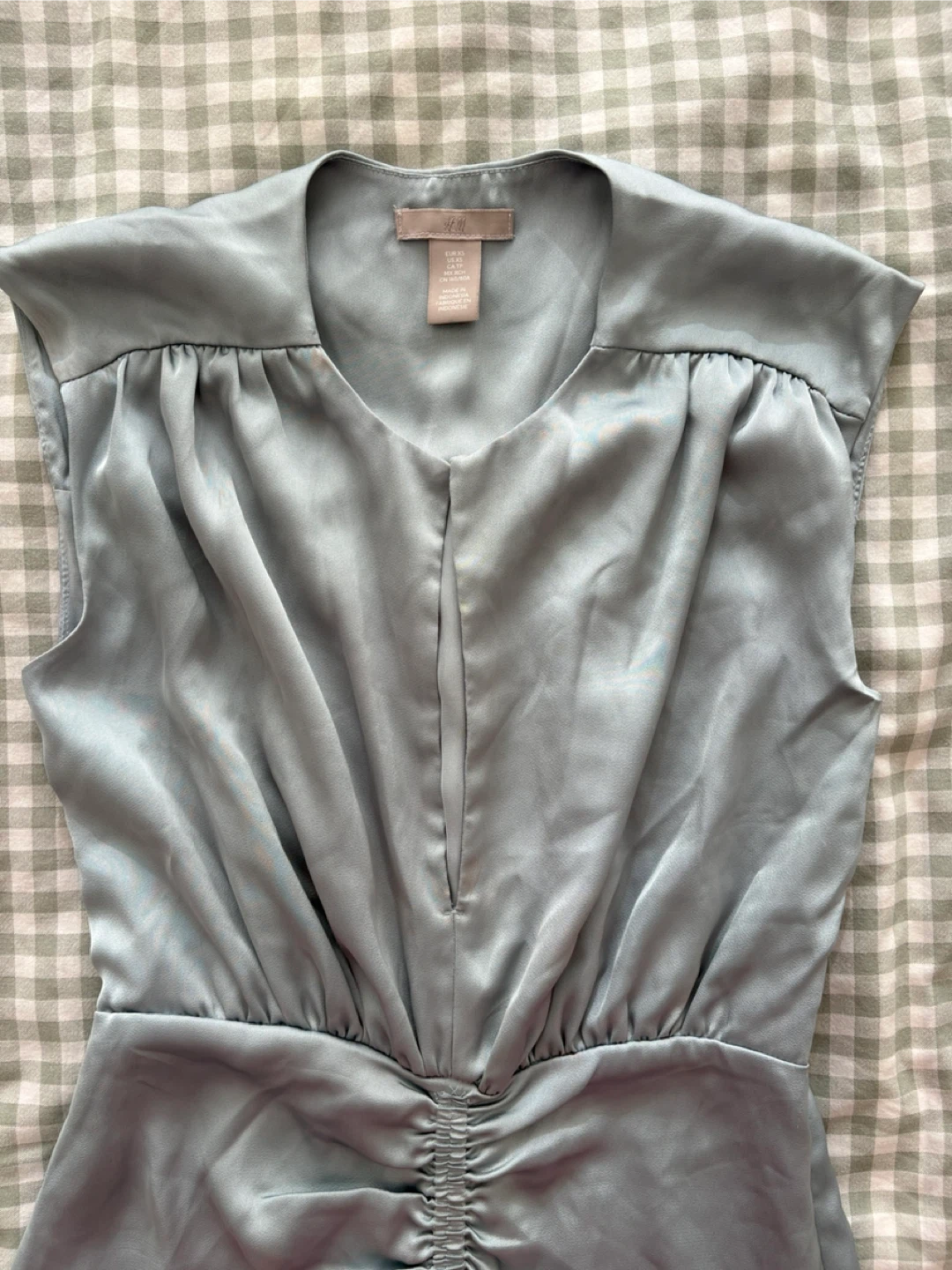 Light Blue Ruched Dress (Size XS) - photo 4