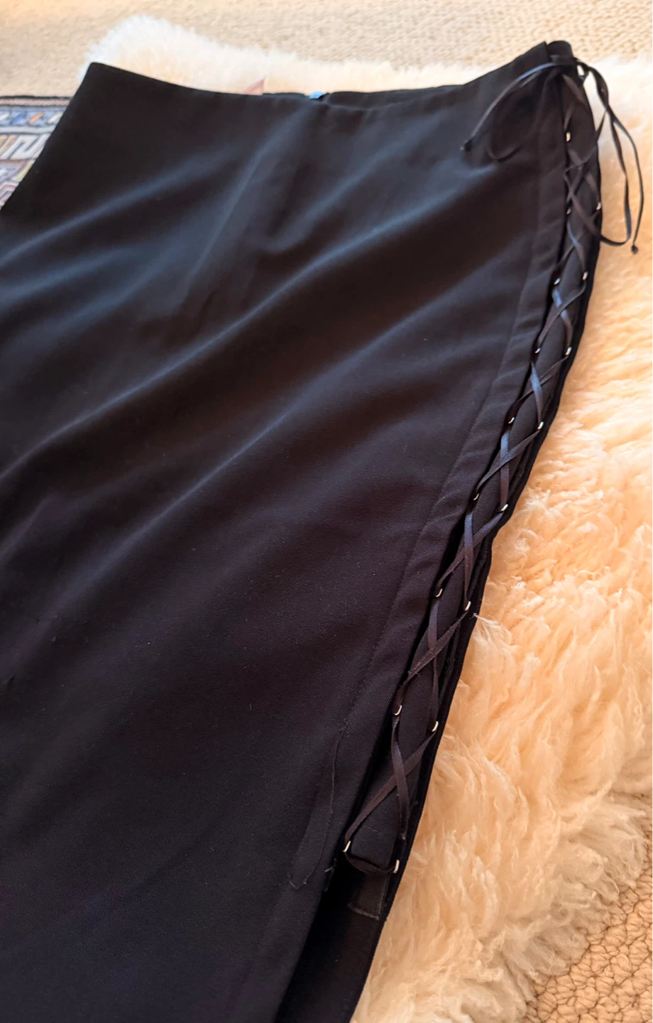 Black  midi pencil Skirt