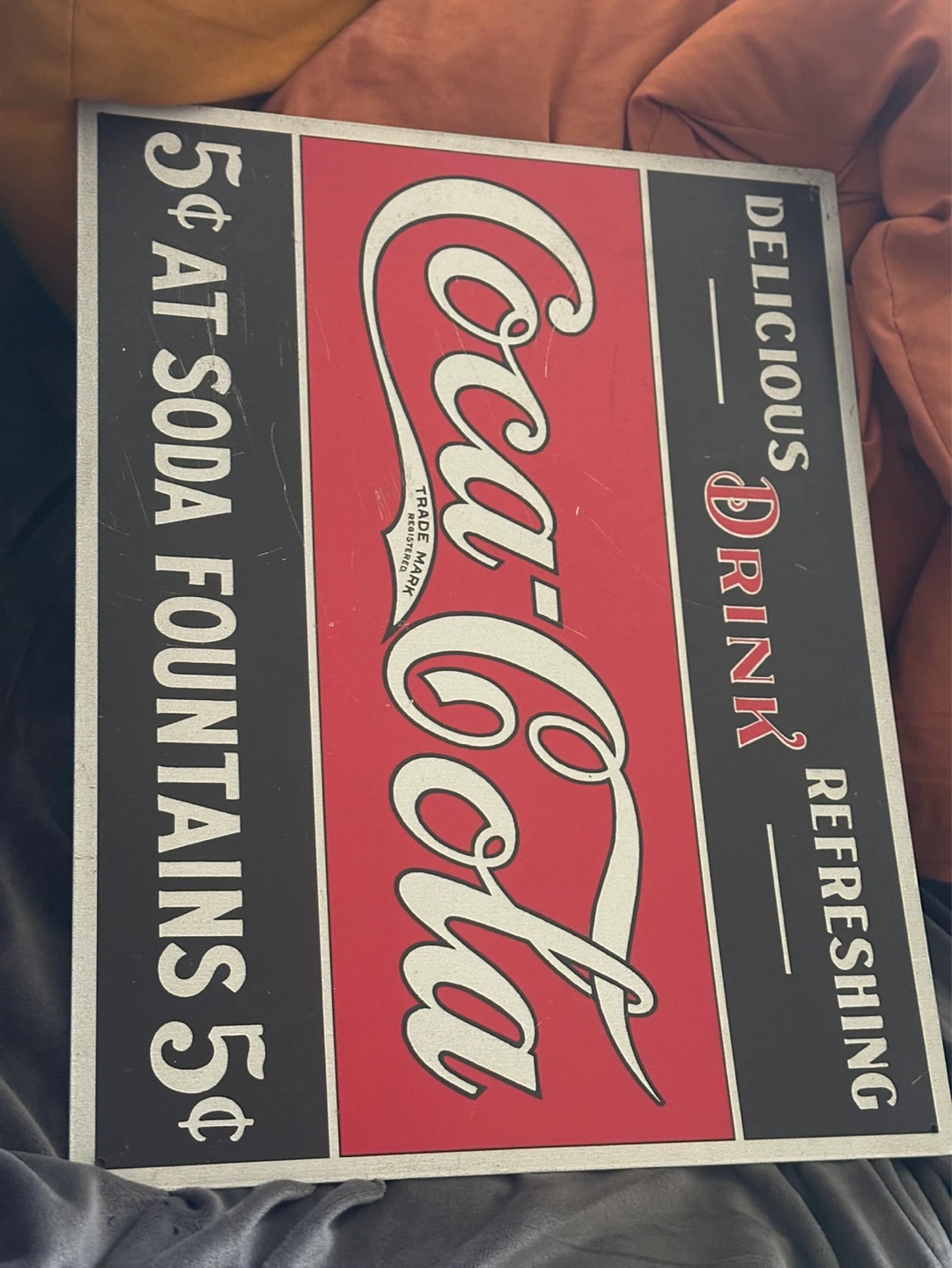 Reproduction Metal Coca Cola Sign