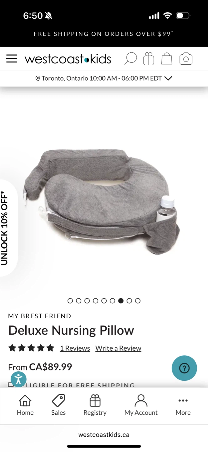 My Brest Friend Deluxe Nursing Pillow - Grey