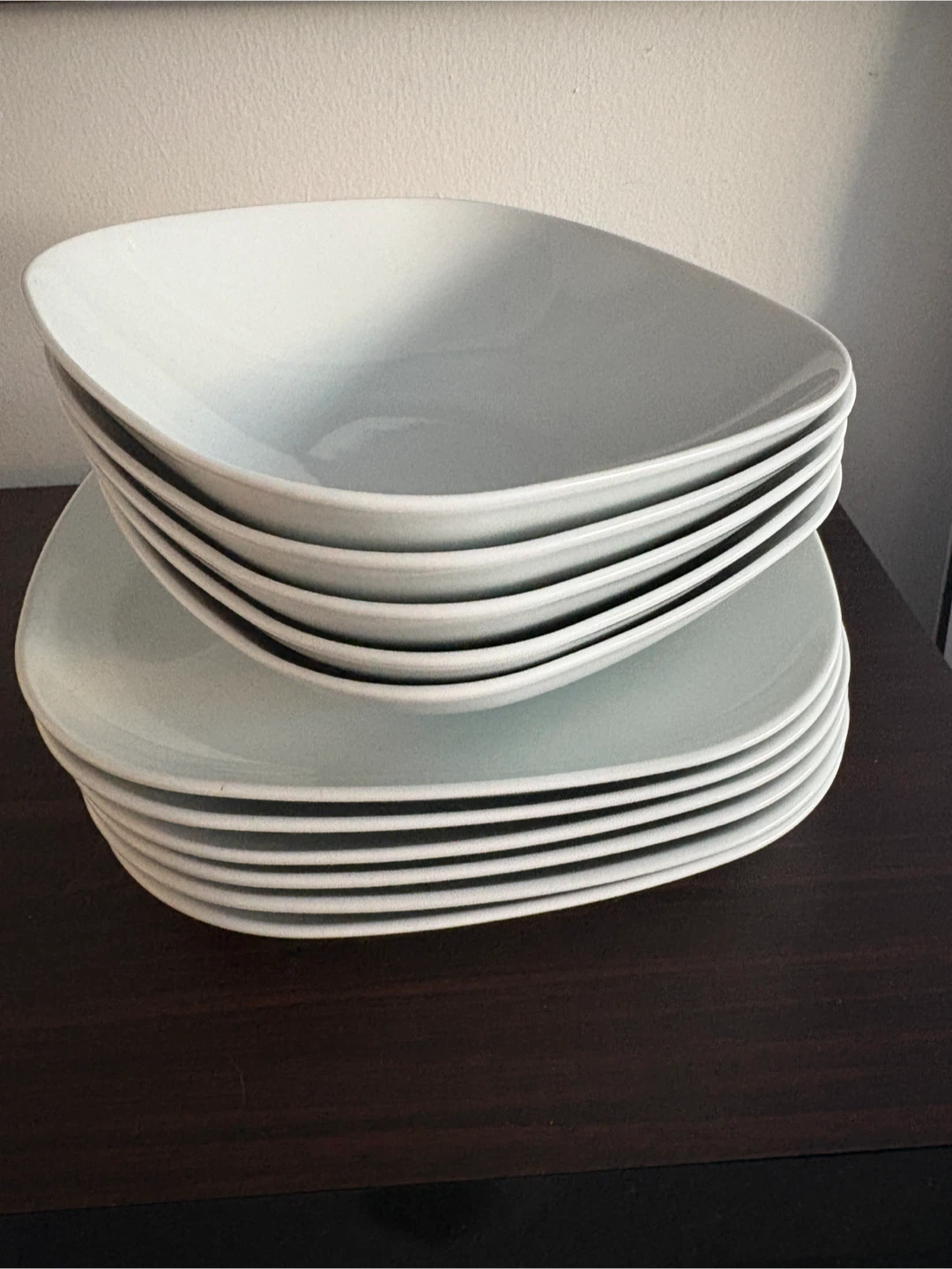 IKEA White Porcelain Plate & Bowl Set (for 6)
