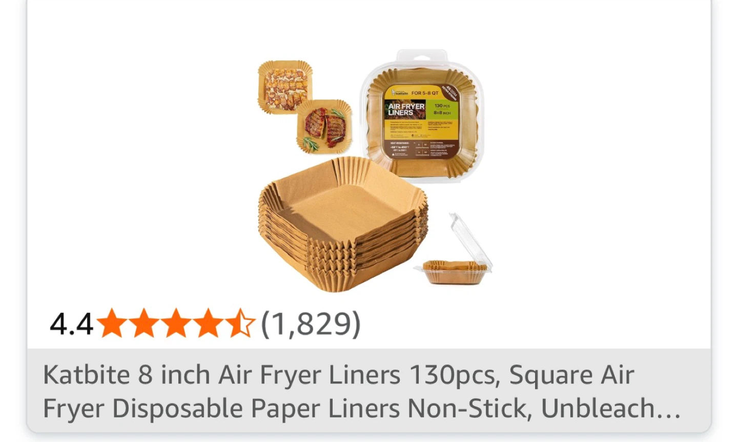 ReLuien 8 inch Air Fryer Liners (125pcs) - photo 5