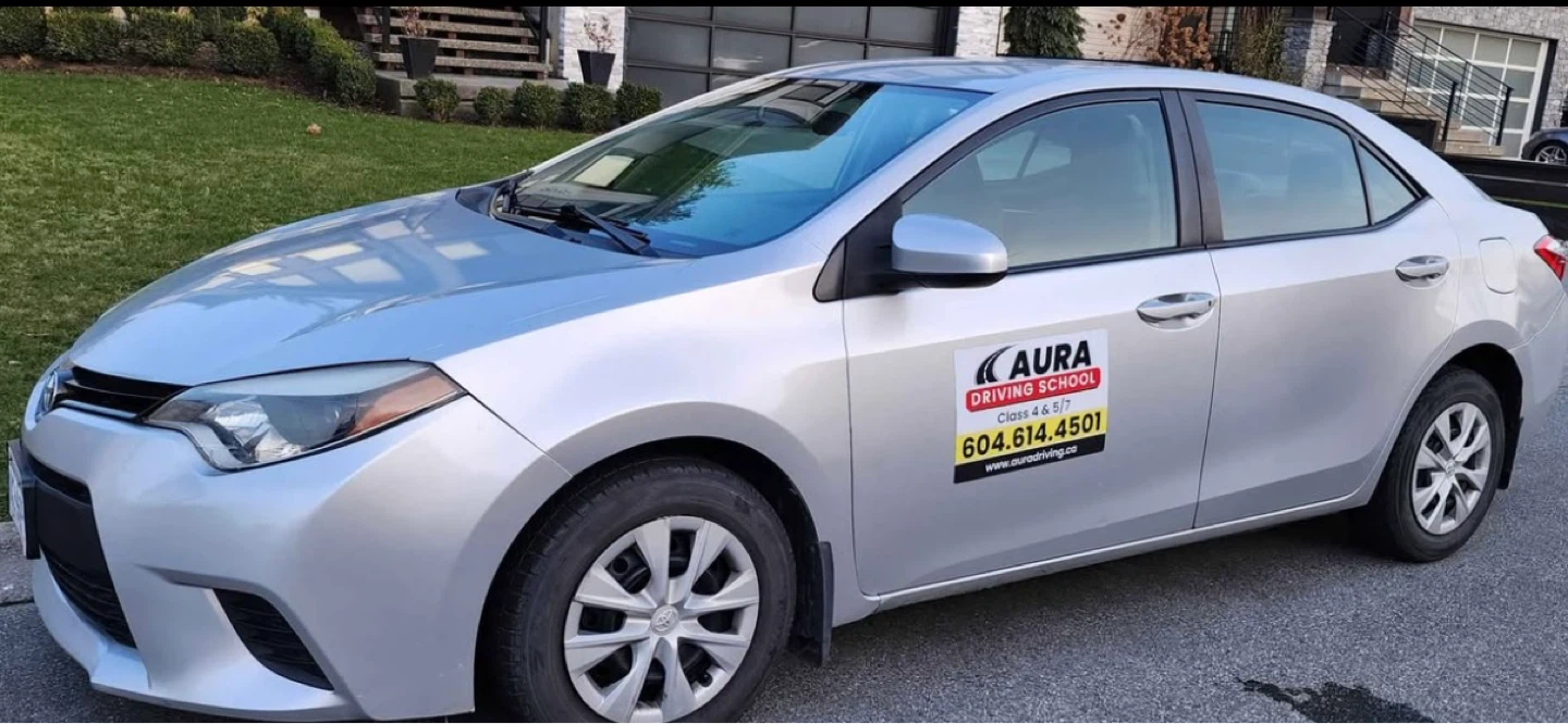 Silver Toyota Corolla Driving School Car