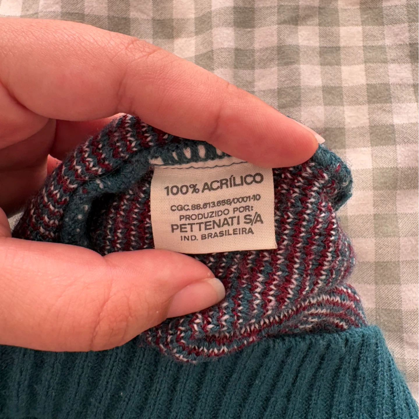 Teal Fair Isle Knit Sweater (Size S/M) - photo 3