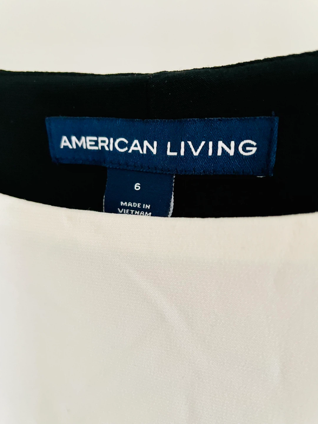 American Living Black and White Ruched Dress Size 6 - photo 5