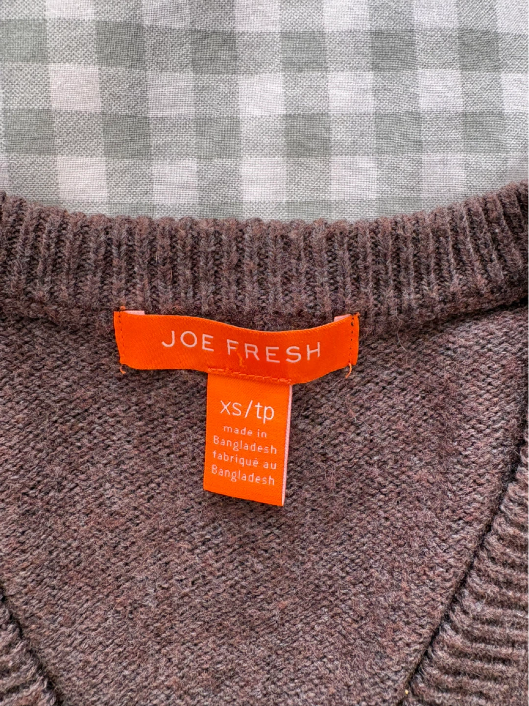 Brown V-Neck Sweater (Size XS) - photo 2