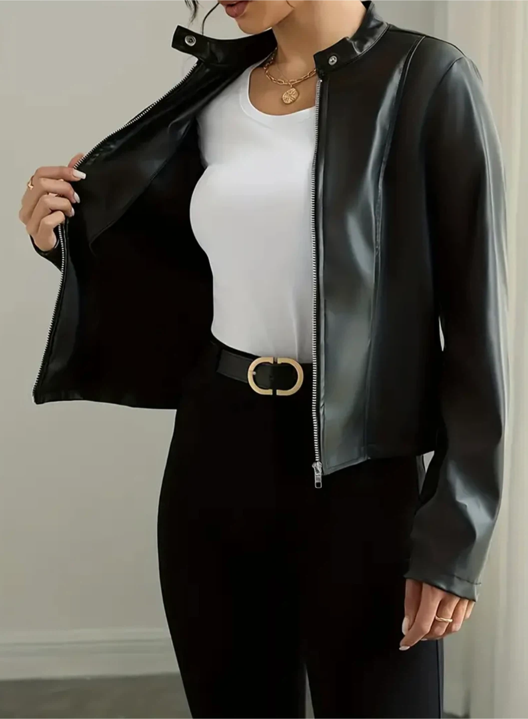 New Black Leather Jacket - photo 4