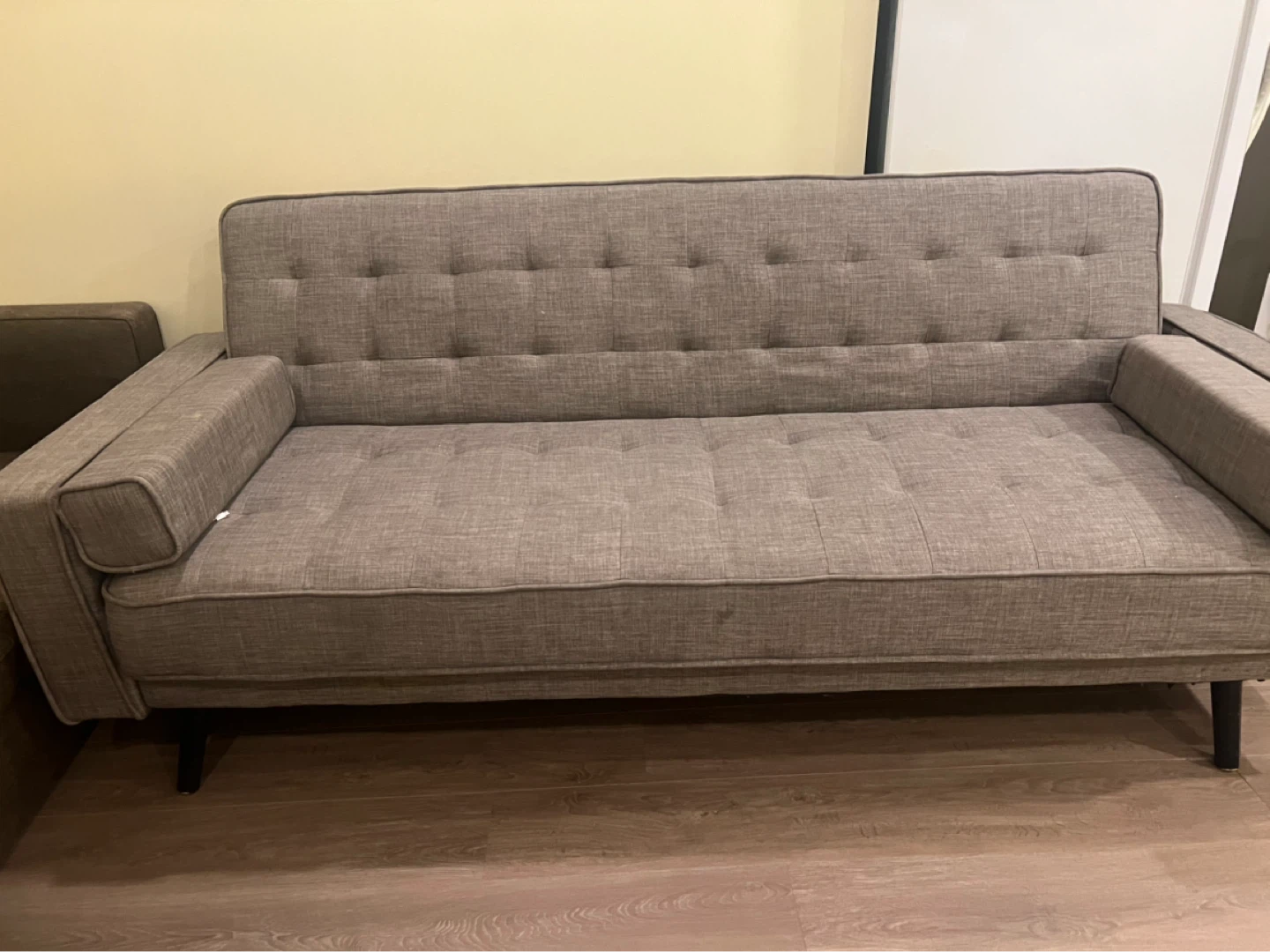 Grey Tufted Sofa Bed - photo 2
