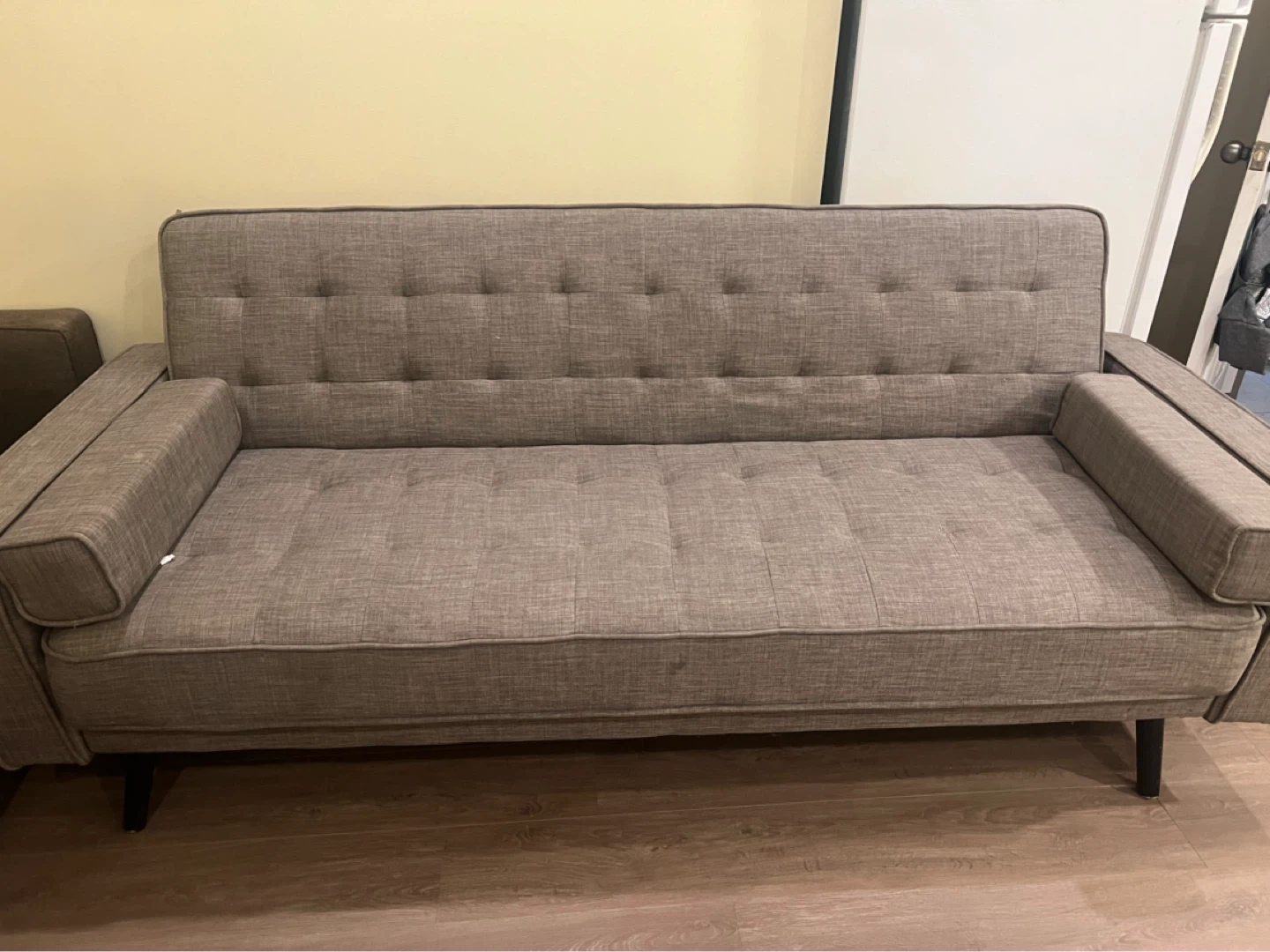 Grey Tufted Sofa Bed