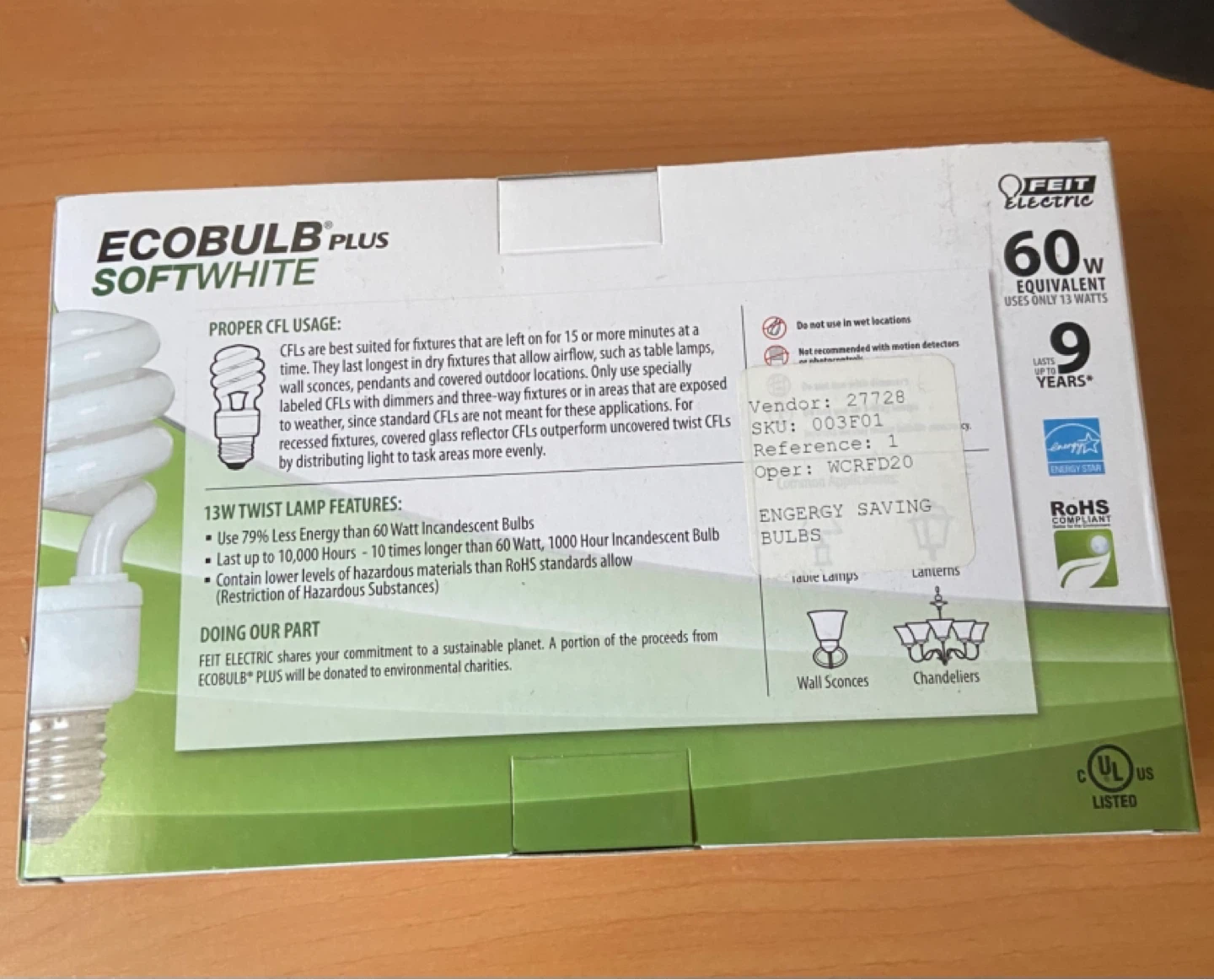 Feit Electric EcoBulb Plus Softwhite CFL Light Bulbs - 4 Pack - photo 2
