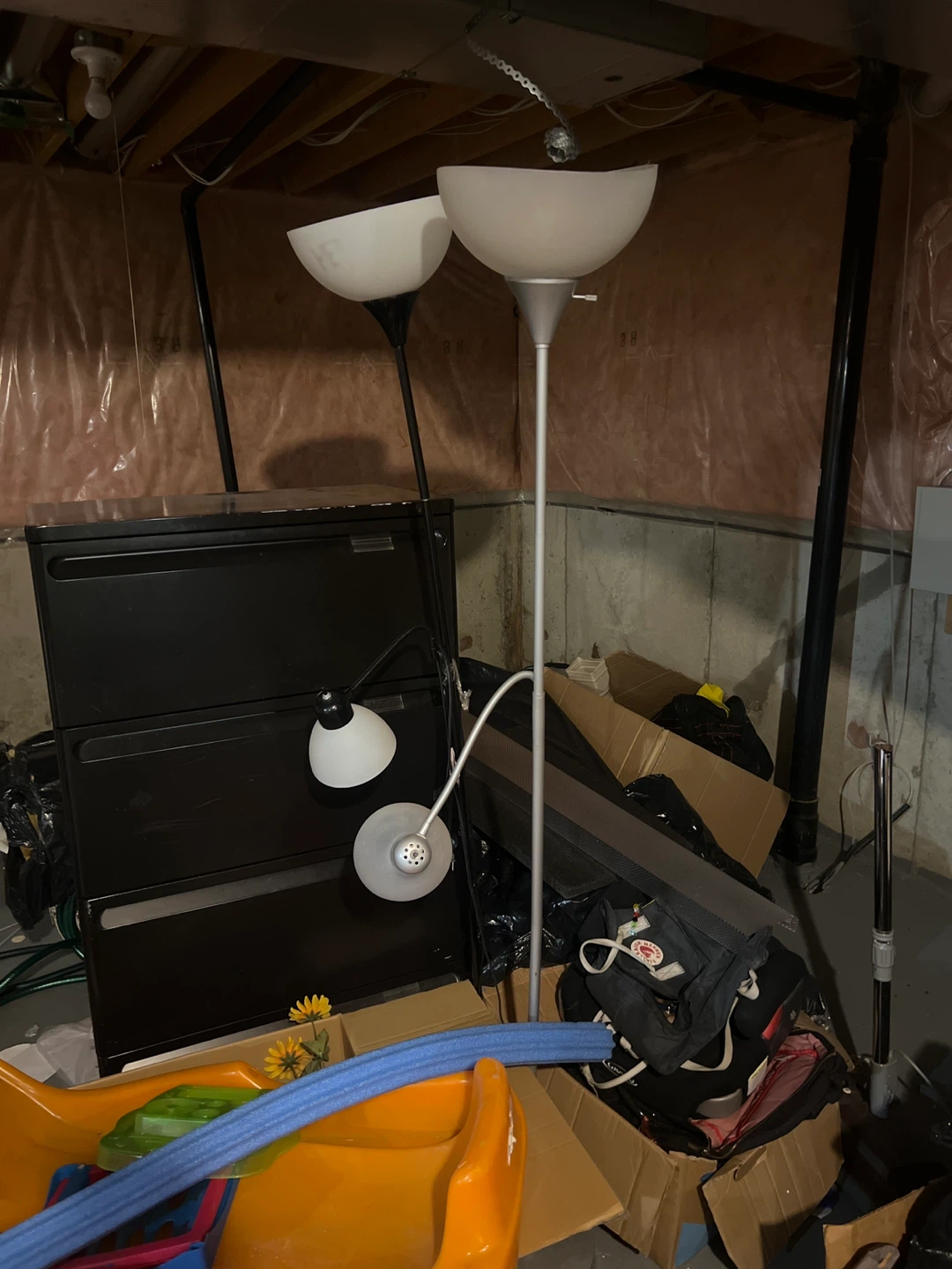 IKEA Floor Lamp with Adjustable Desk Lamp