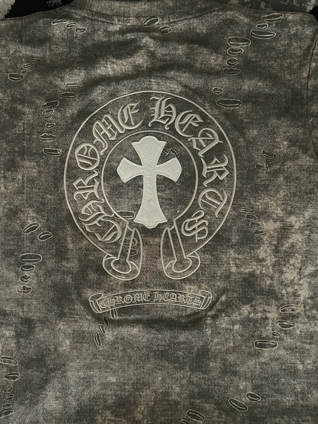 Chrome Hearts Grey Distressed T-Shirt - photo 4