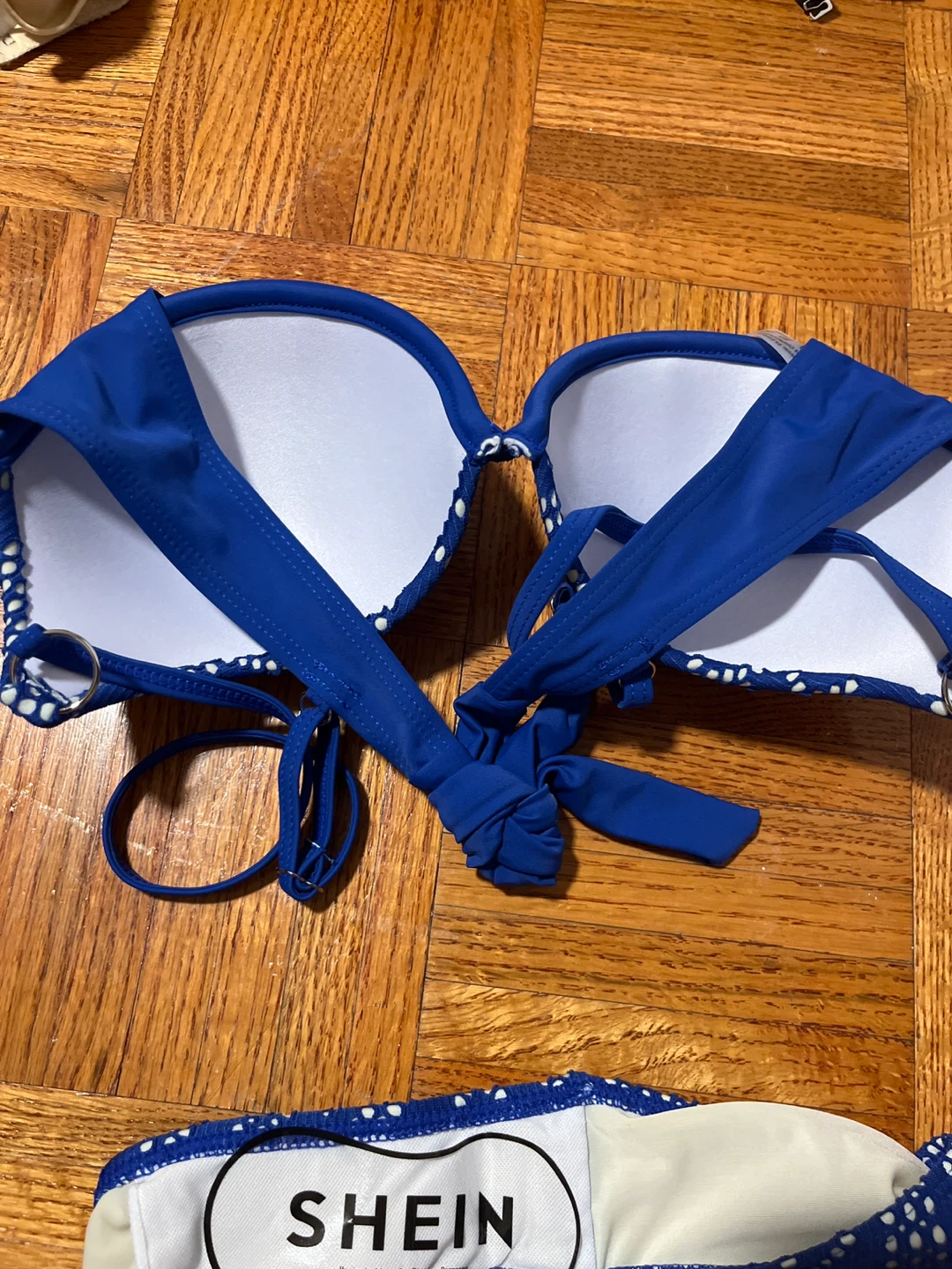 SHEIN Blue Crochet Bikini Swimsuit Size M - photo 4