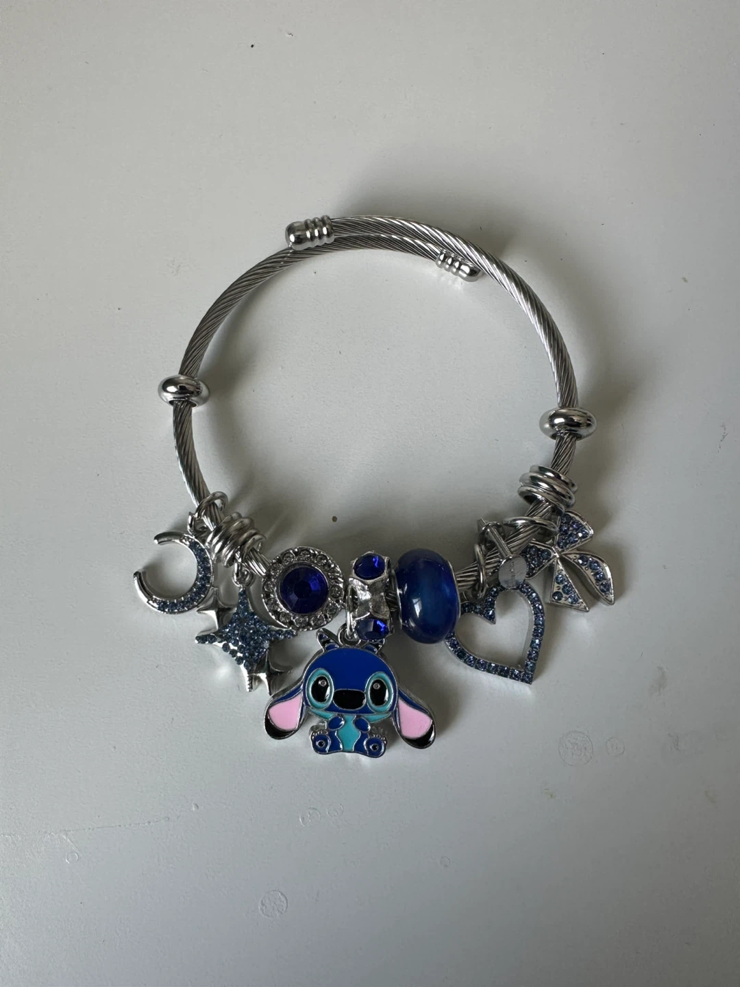 Disney Stitch Charm Bangle Bracelet