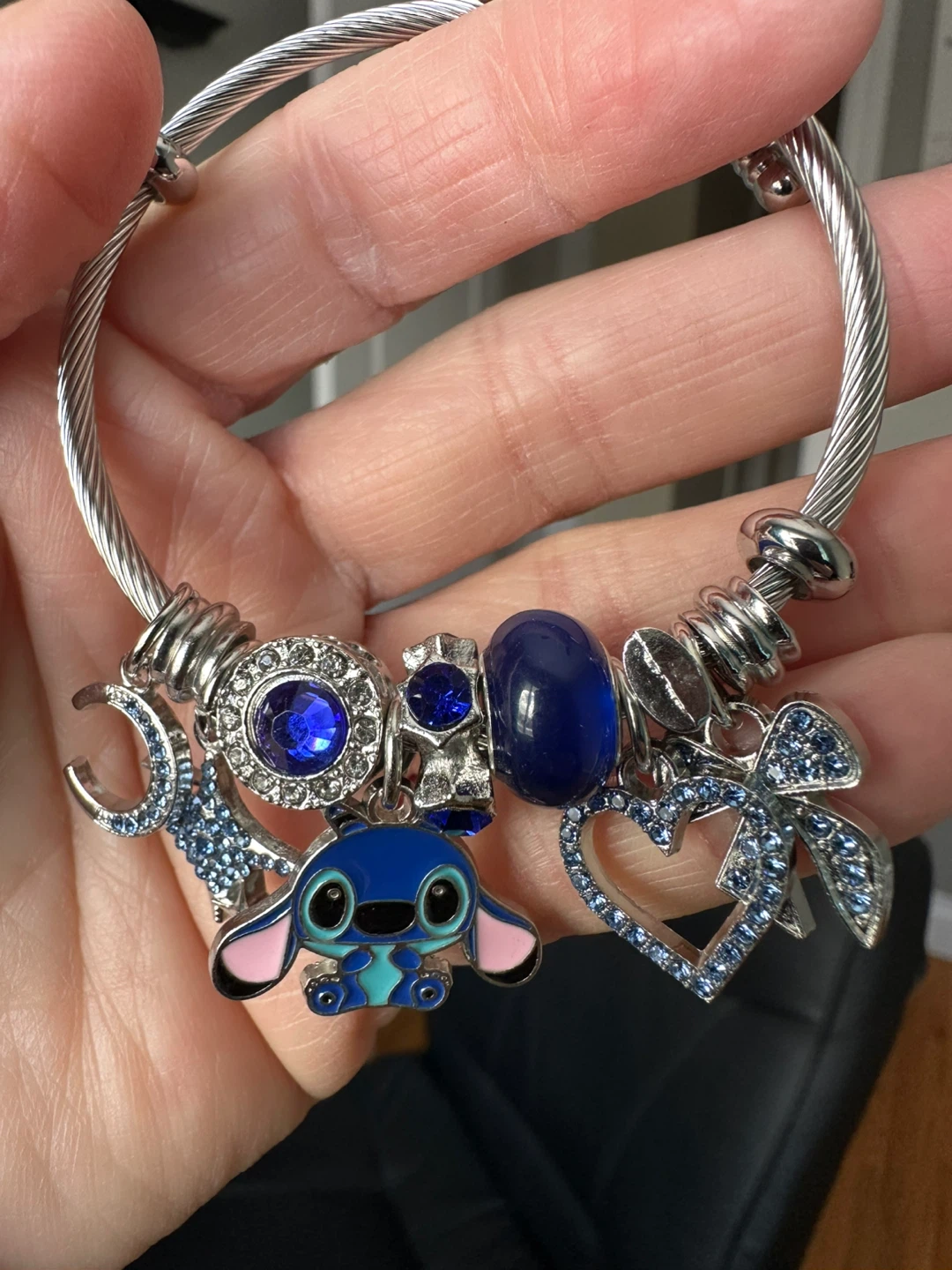 Disney Stitch Charm Bangle Bracelet - photo 2