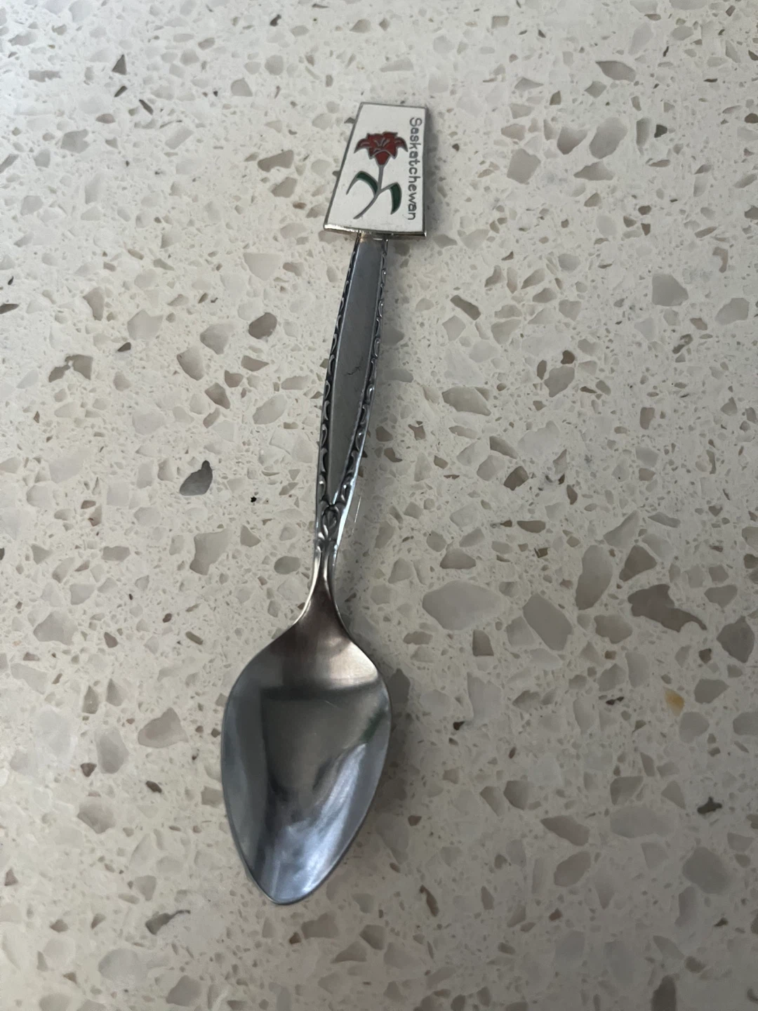 Saskatchewan Rose Souvenir Spoon