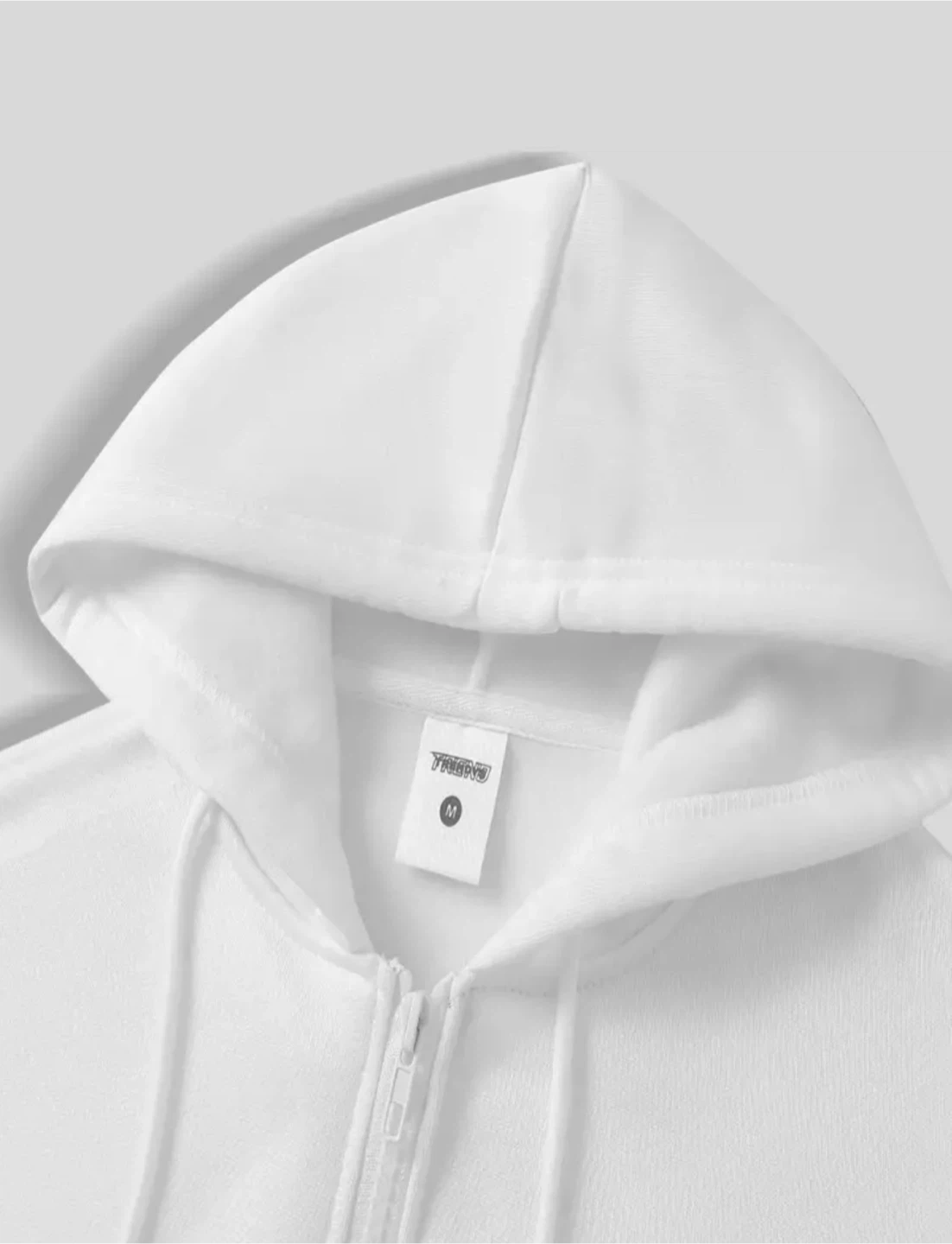 New White Zip-Up Hoodie with Dragon Graphic - photo 3