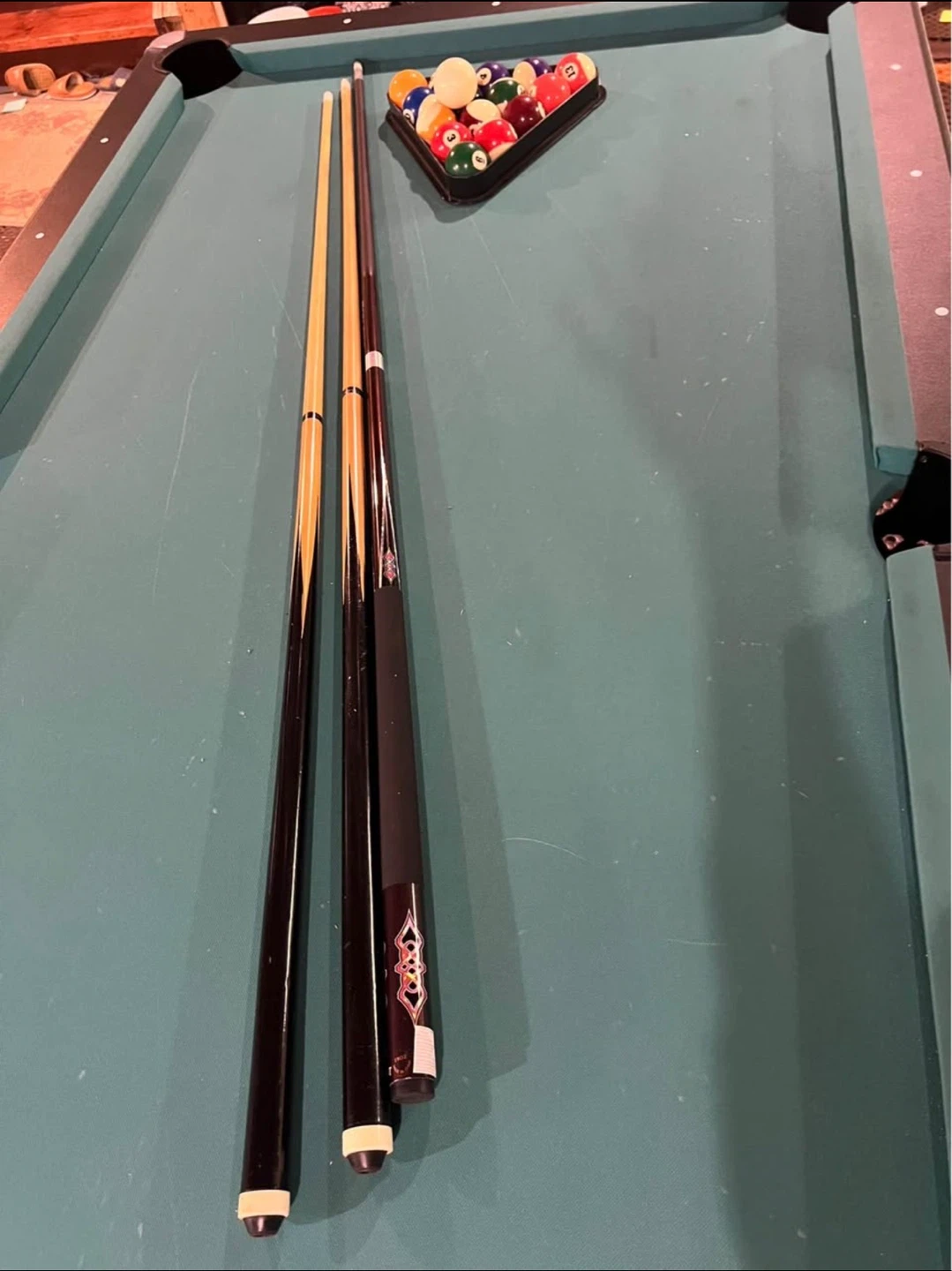 Pool Table with Cues and Balls - photo 3