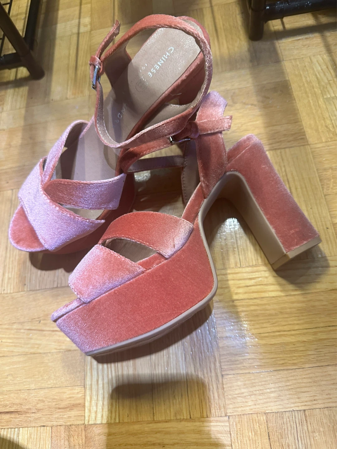 Chinese Laundry Velvet Platform Heels - Size 7.5
