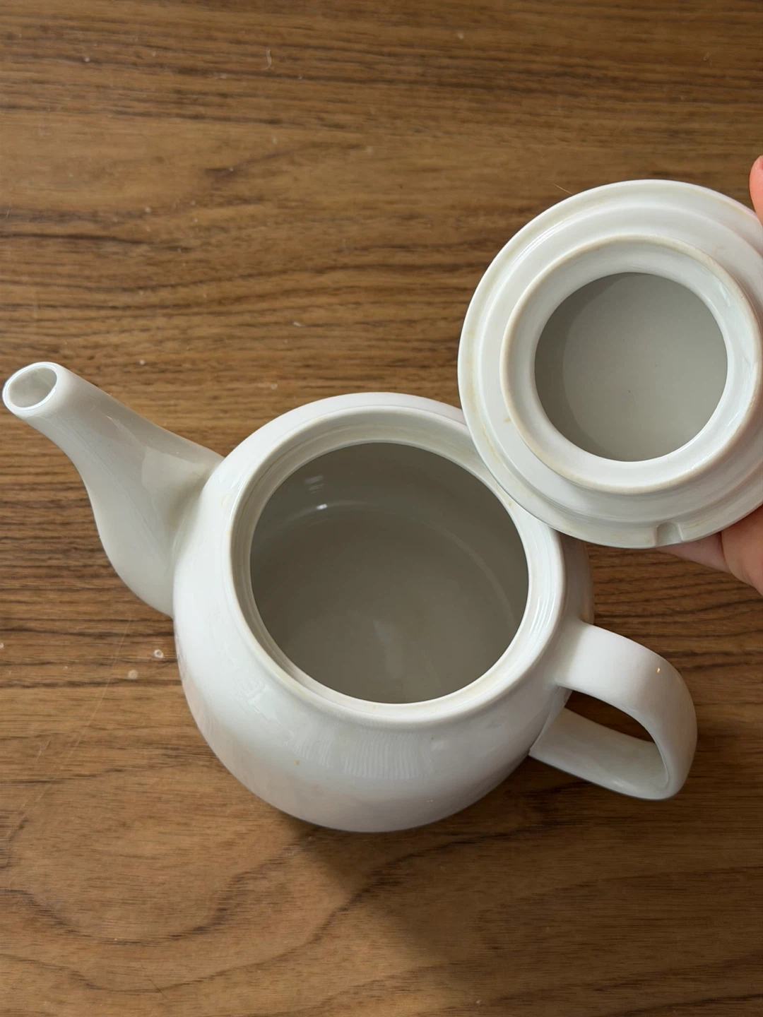 MUJI Beige Porcelain Tea Pot - photo 3