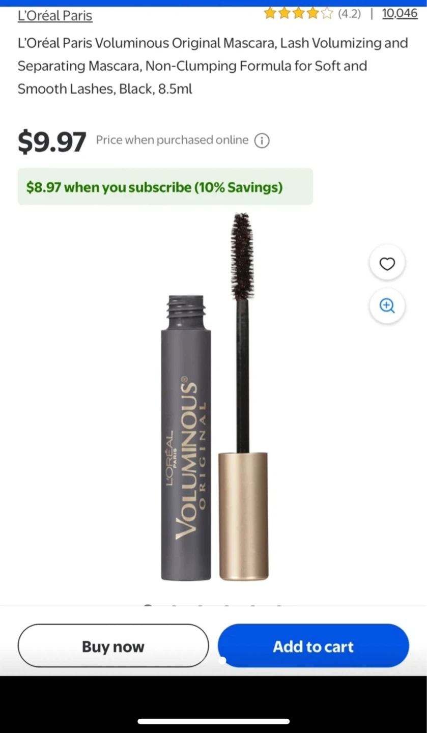 FREE WITH PURCHASE- BUNDLE: 2 L'Oréal Paris Voluminous Mascara - photo 2
