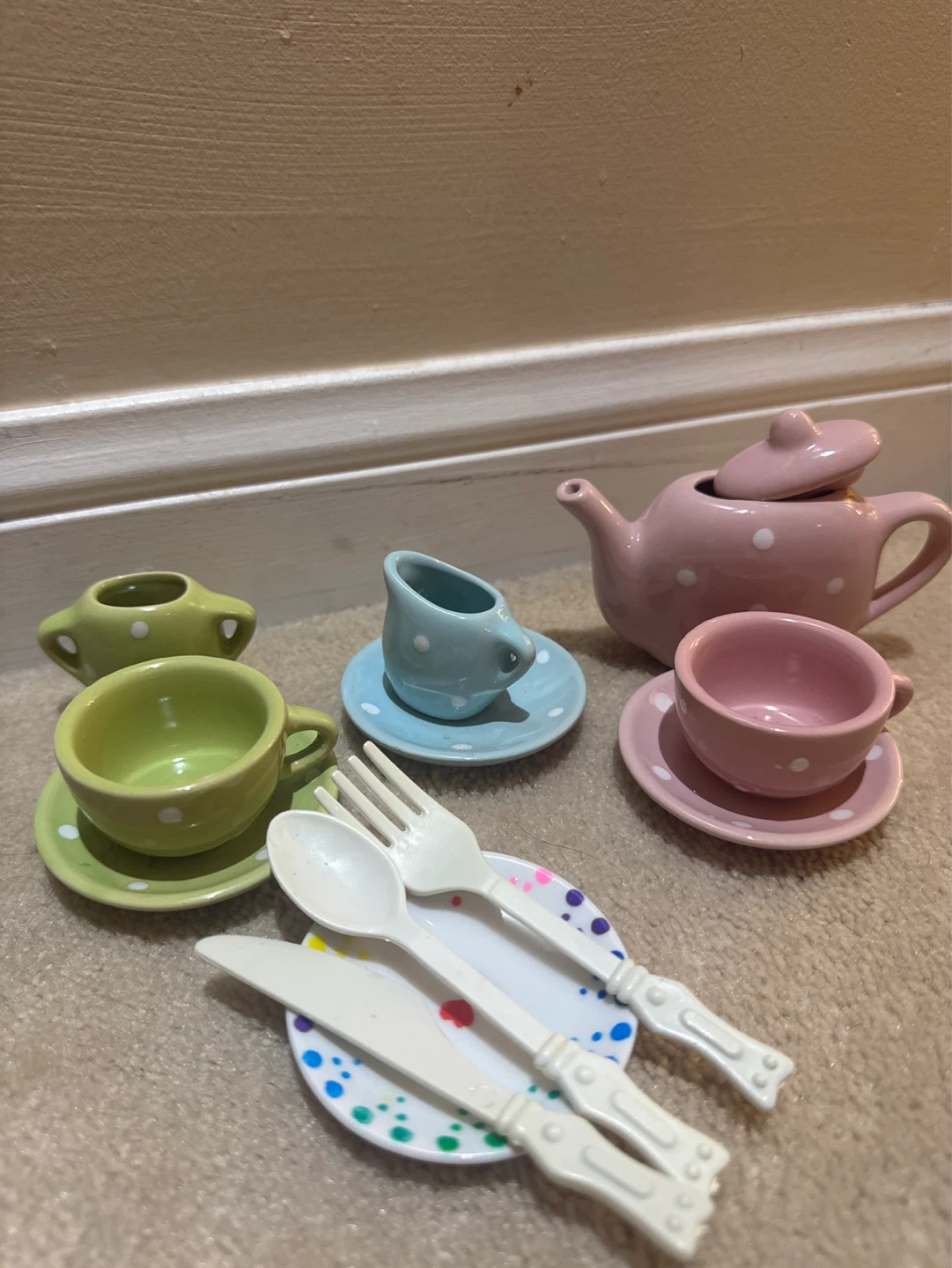 Mini Toy Tea Set | With Picnic Basket - photo 3