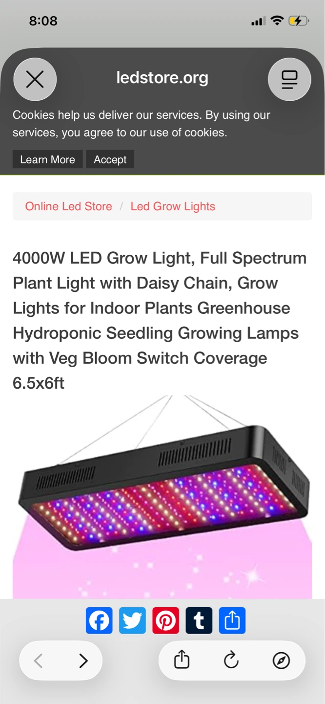 4000W LED Grow Light Full Spectrum