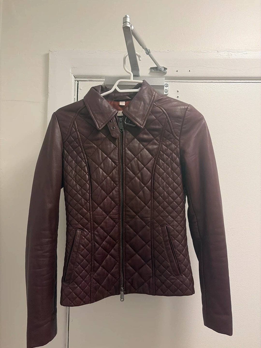DANIER Quilted red leather jacket