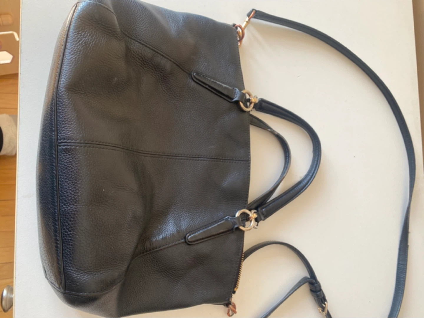 Coach Black Leather Satchel Bag - photo 2