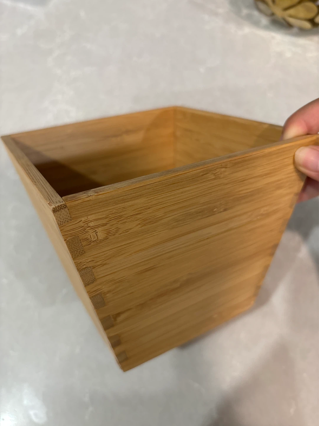 Bamboo Desk Organizer/flowerpot with Liner