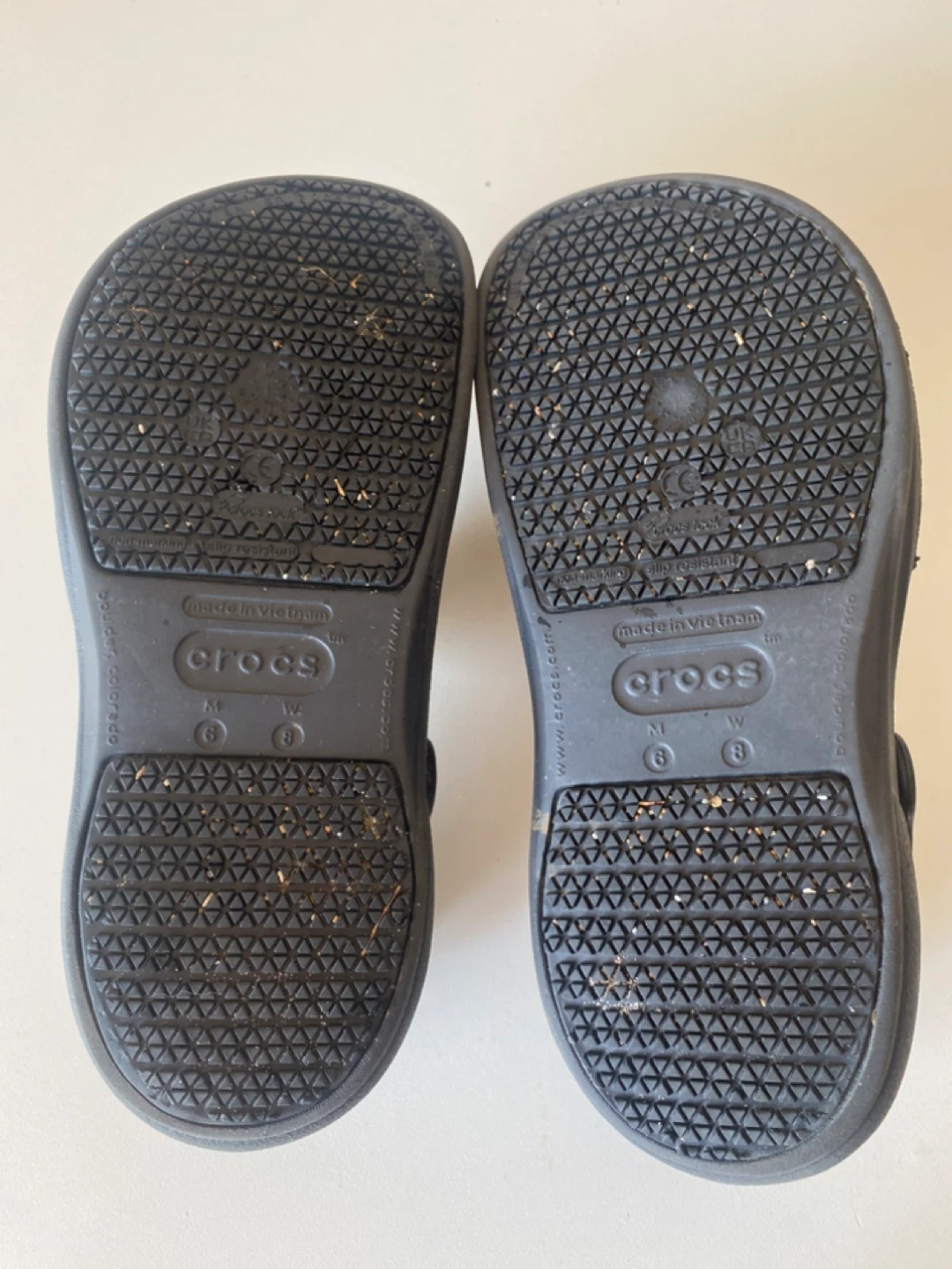 Crocs Black Slip-On Work Shoes Size M 8 / W 10 - photo 4