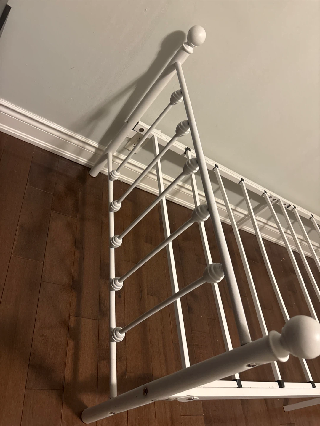 White Metal Twin Bed Frame - photo 3